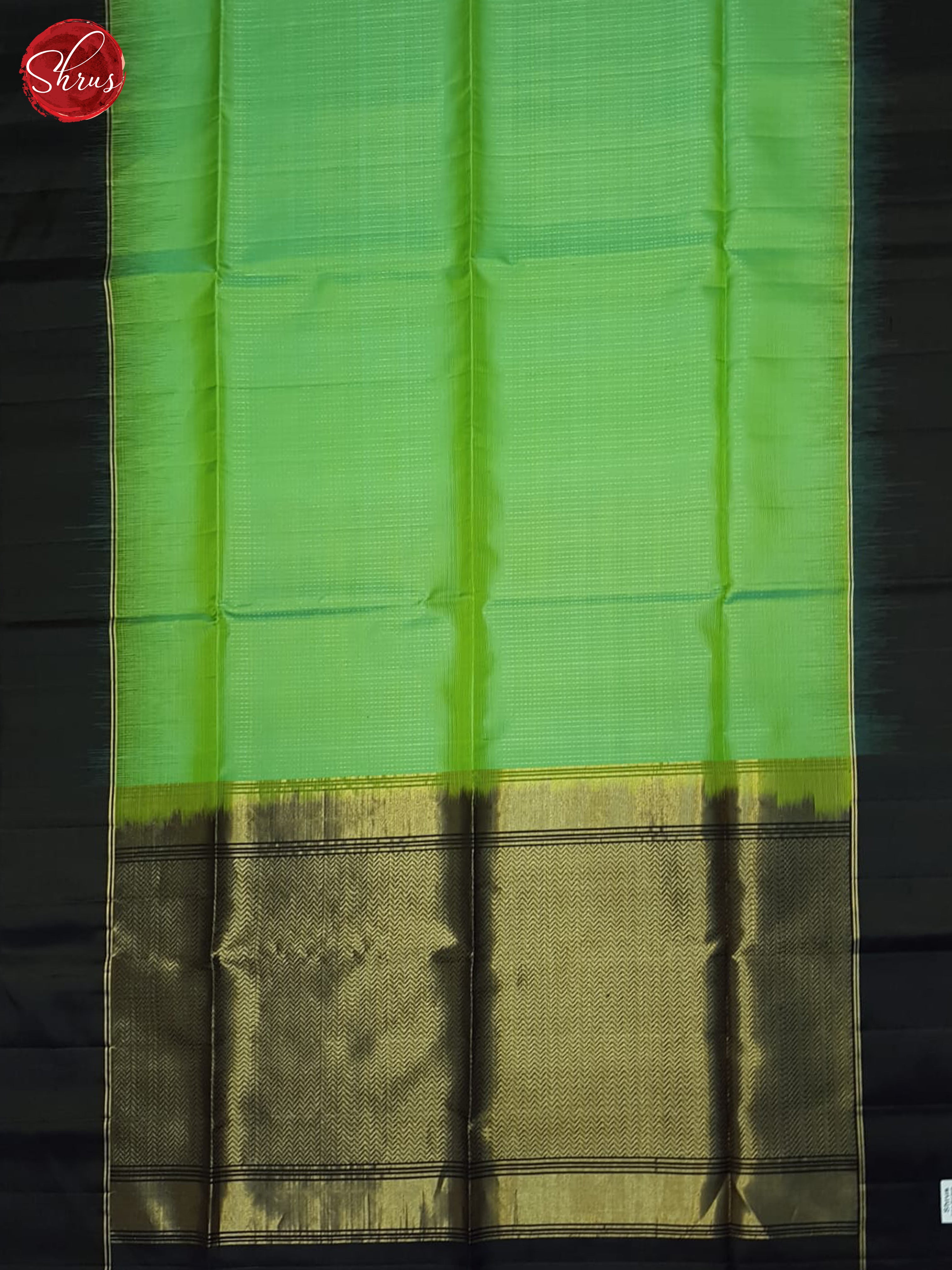 Green And Black- Soft Silk Saree - Shop on ShrusEternity.com