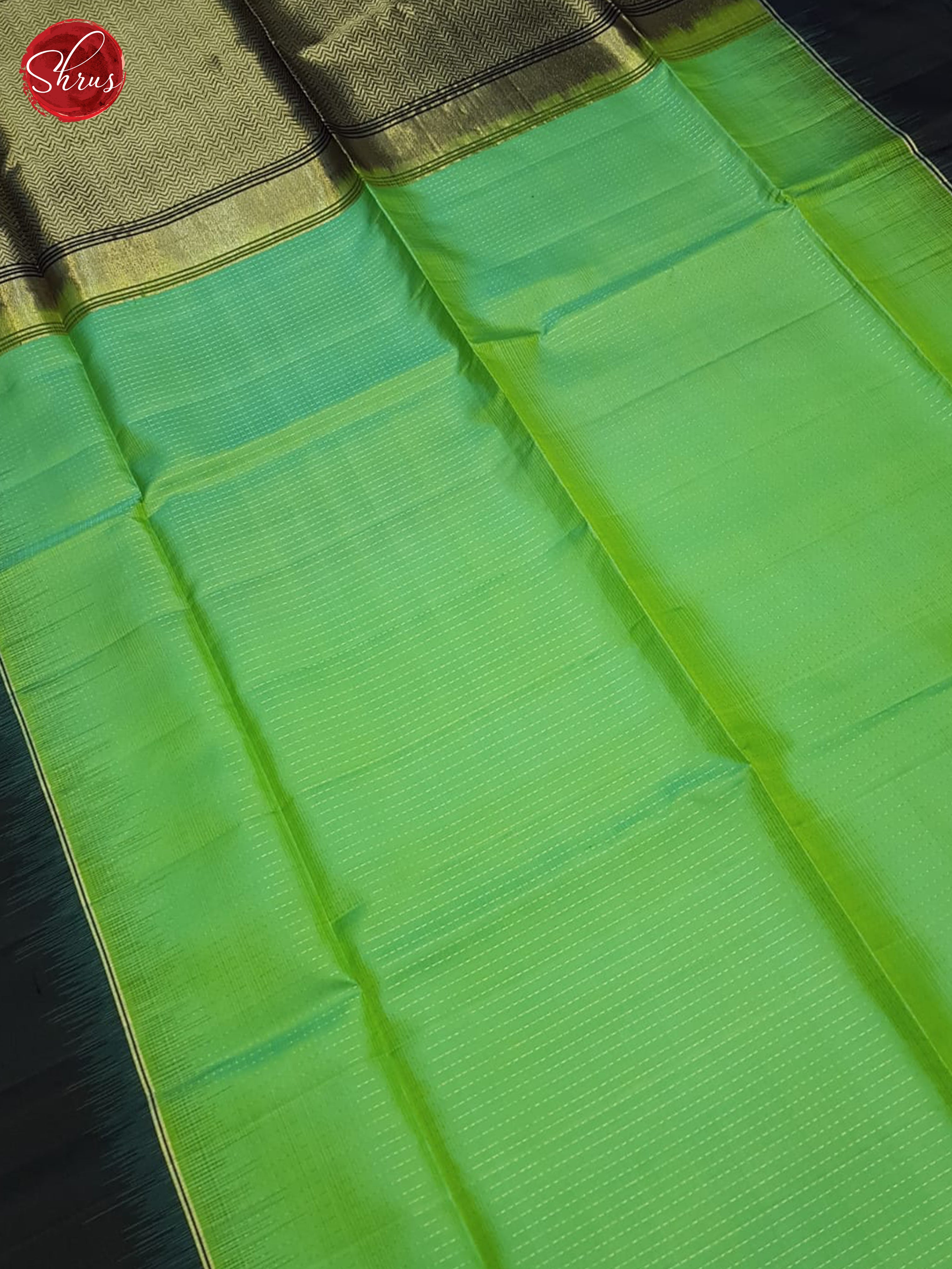 Green And Black- Soft Silk Saree - Shop on ShrusEternity.com