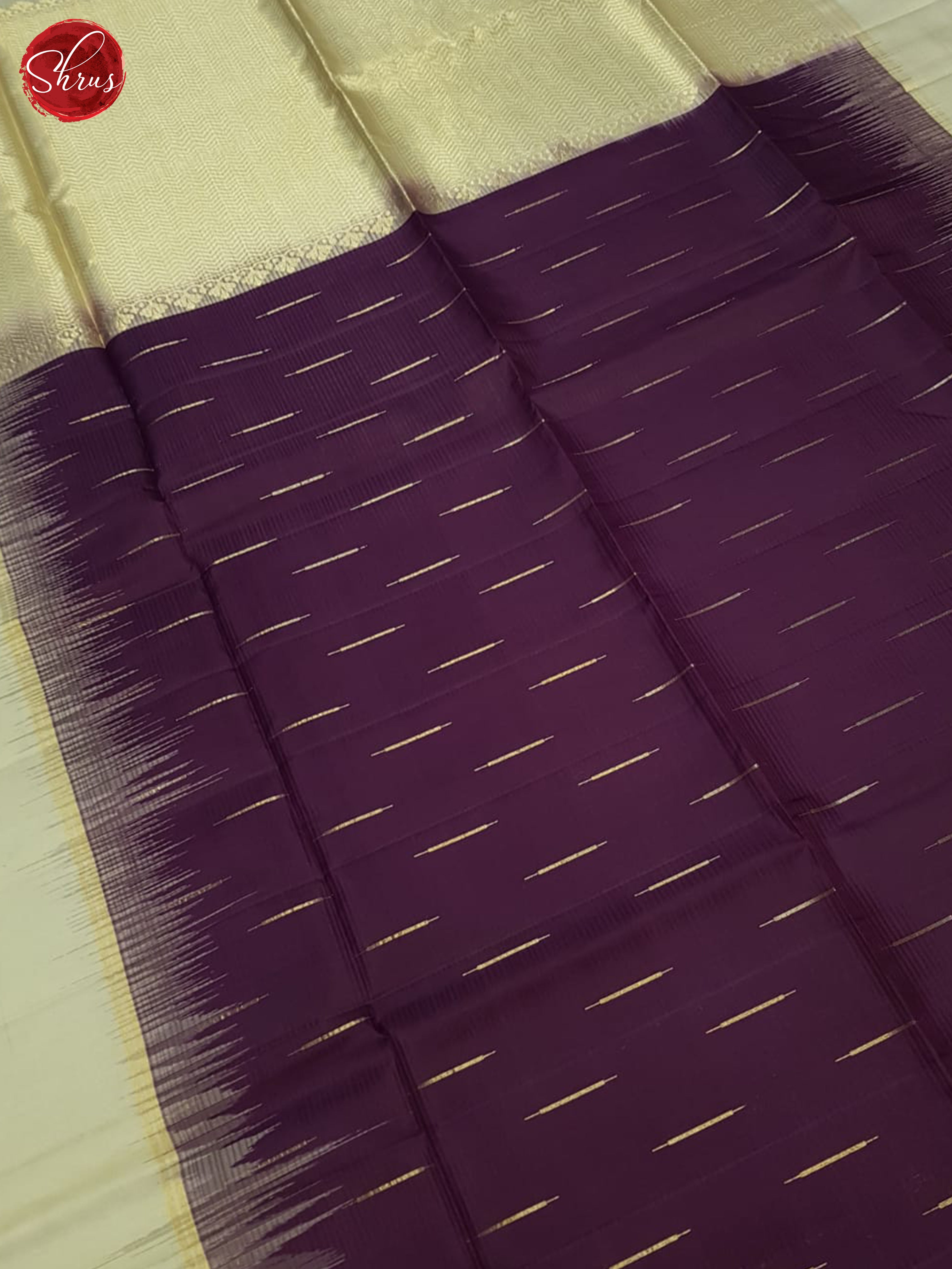 Wine And Grey- Soft Silk Saree - Shop on ShrusEternity.com