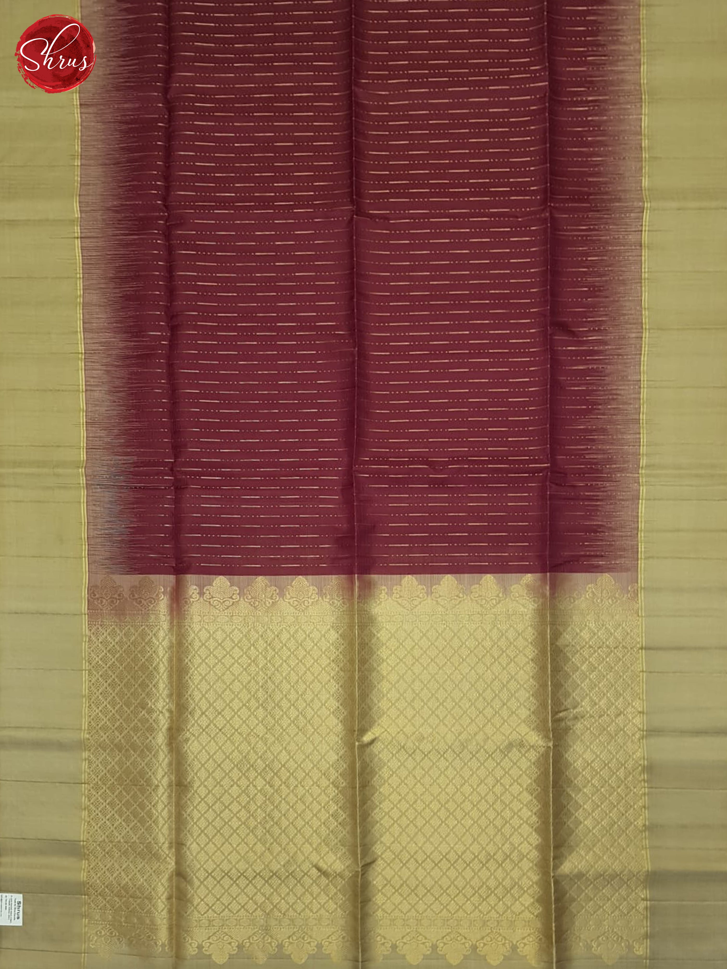 Maroon And Beige- Soft Silk Saree - Shop on ShrusEternity.com