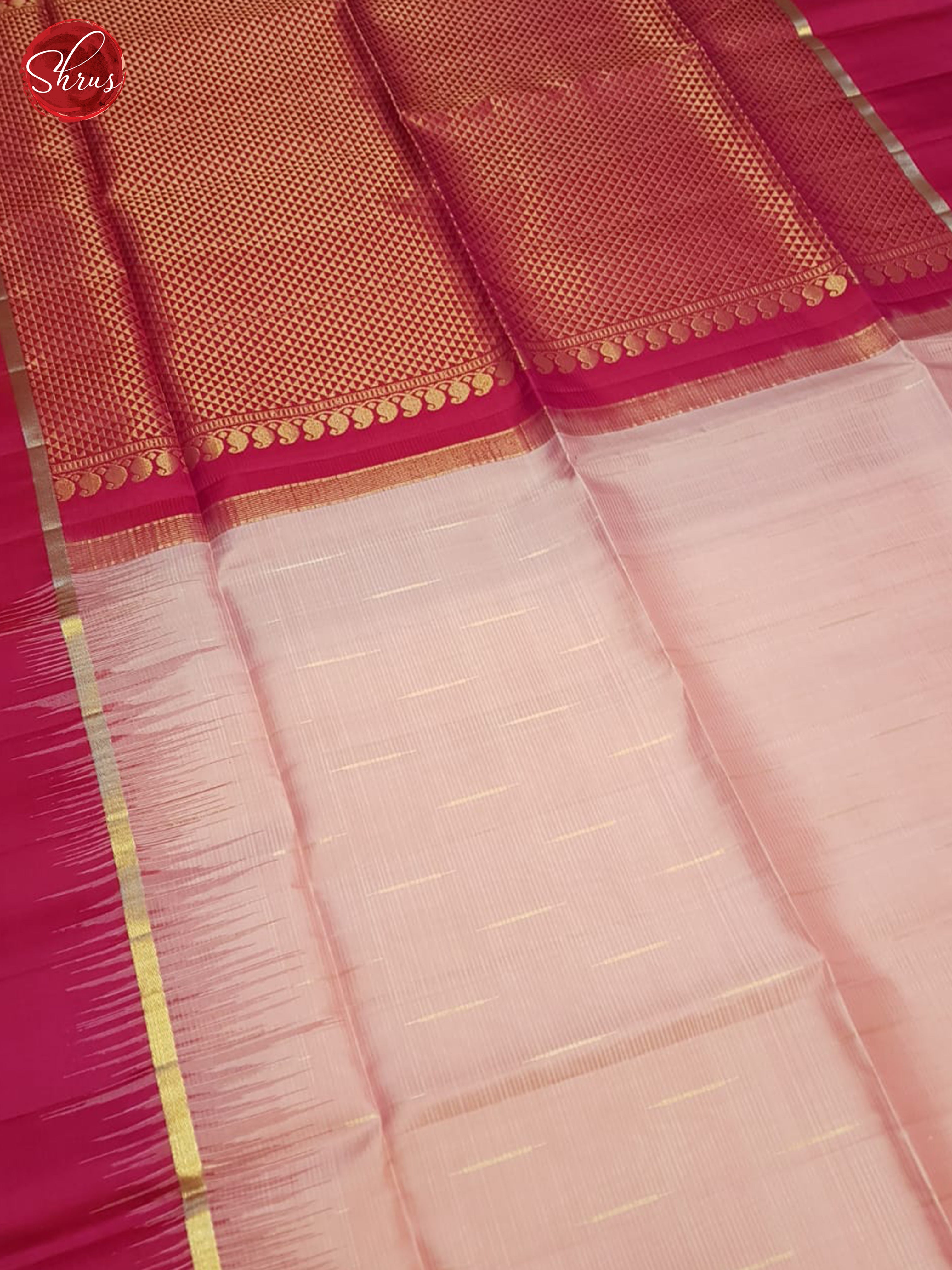 Baby Pink & Pink - Soft Silk  Saree - Shop on ShrusEternity.com