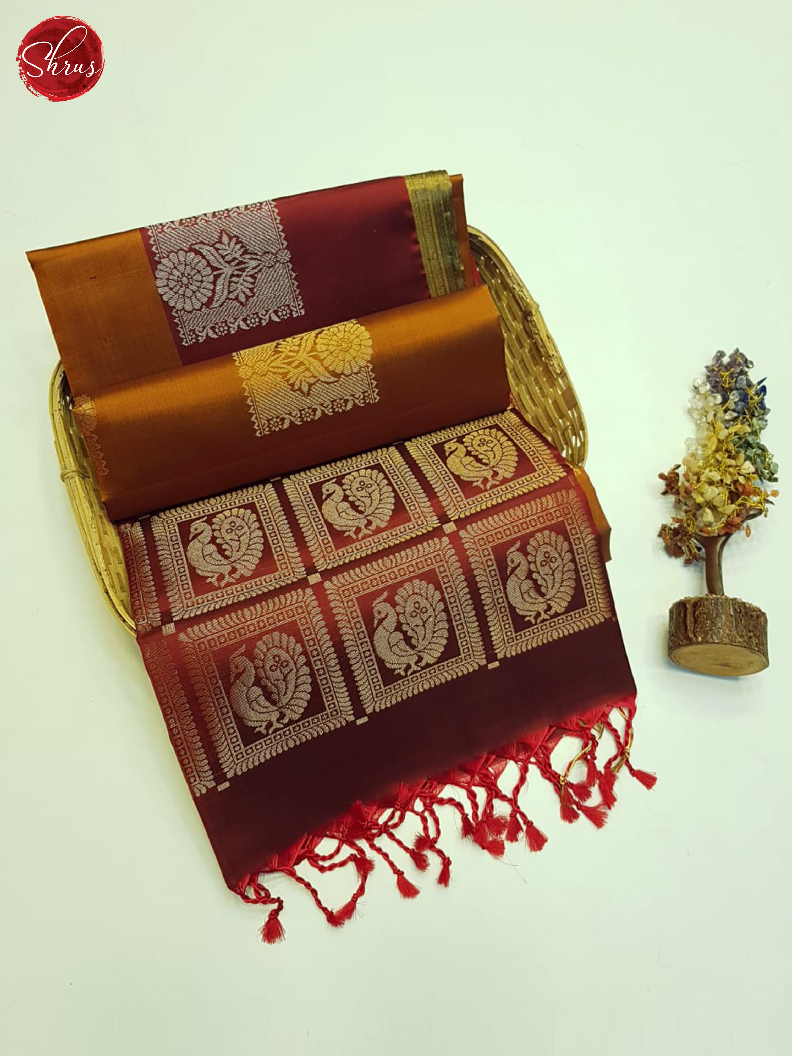 Honey And Araku maroon- Soft Silk Saree - Shop on ShrusEternity.com