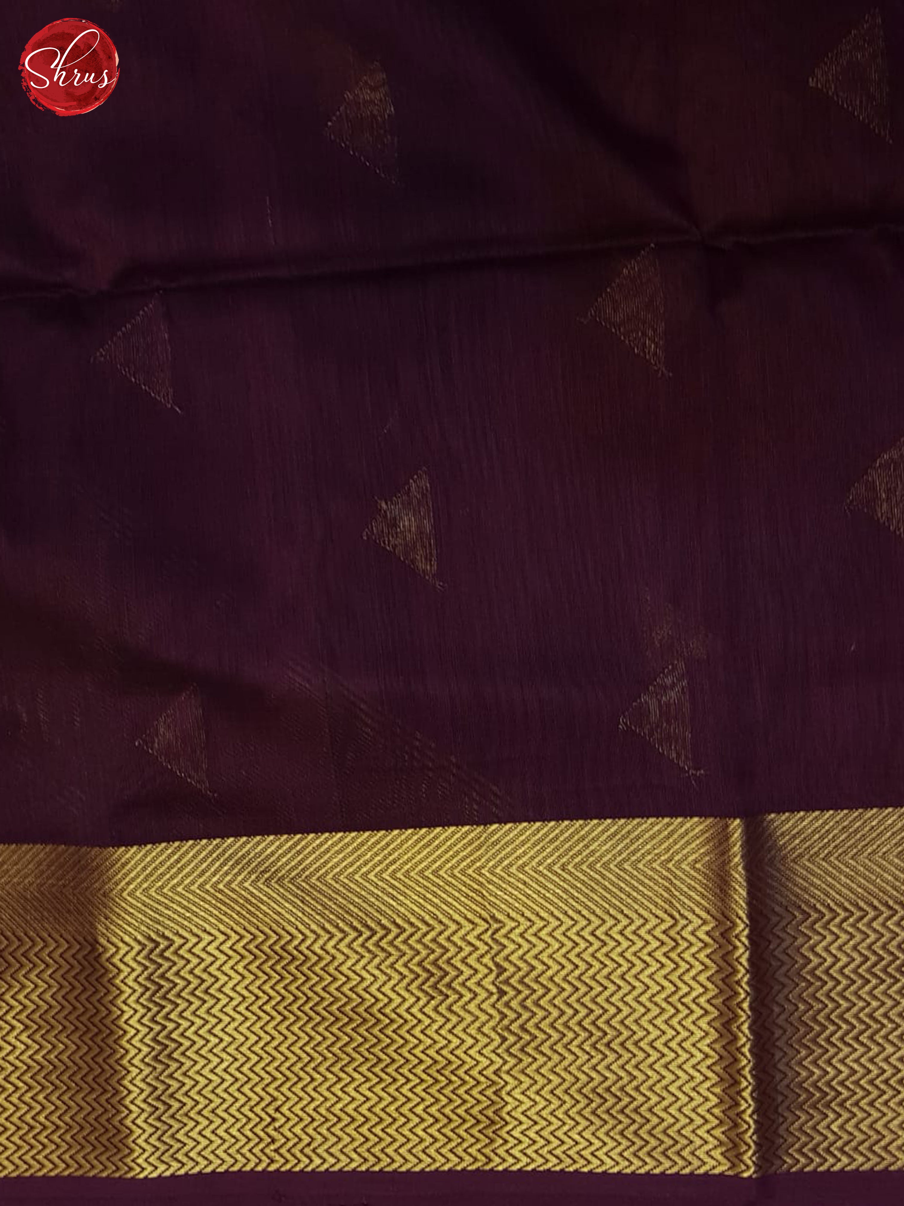 Deep Wine(Single Tone)- Maheshwari Silk Cotton Saree - Shop on ShrusEternity.com