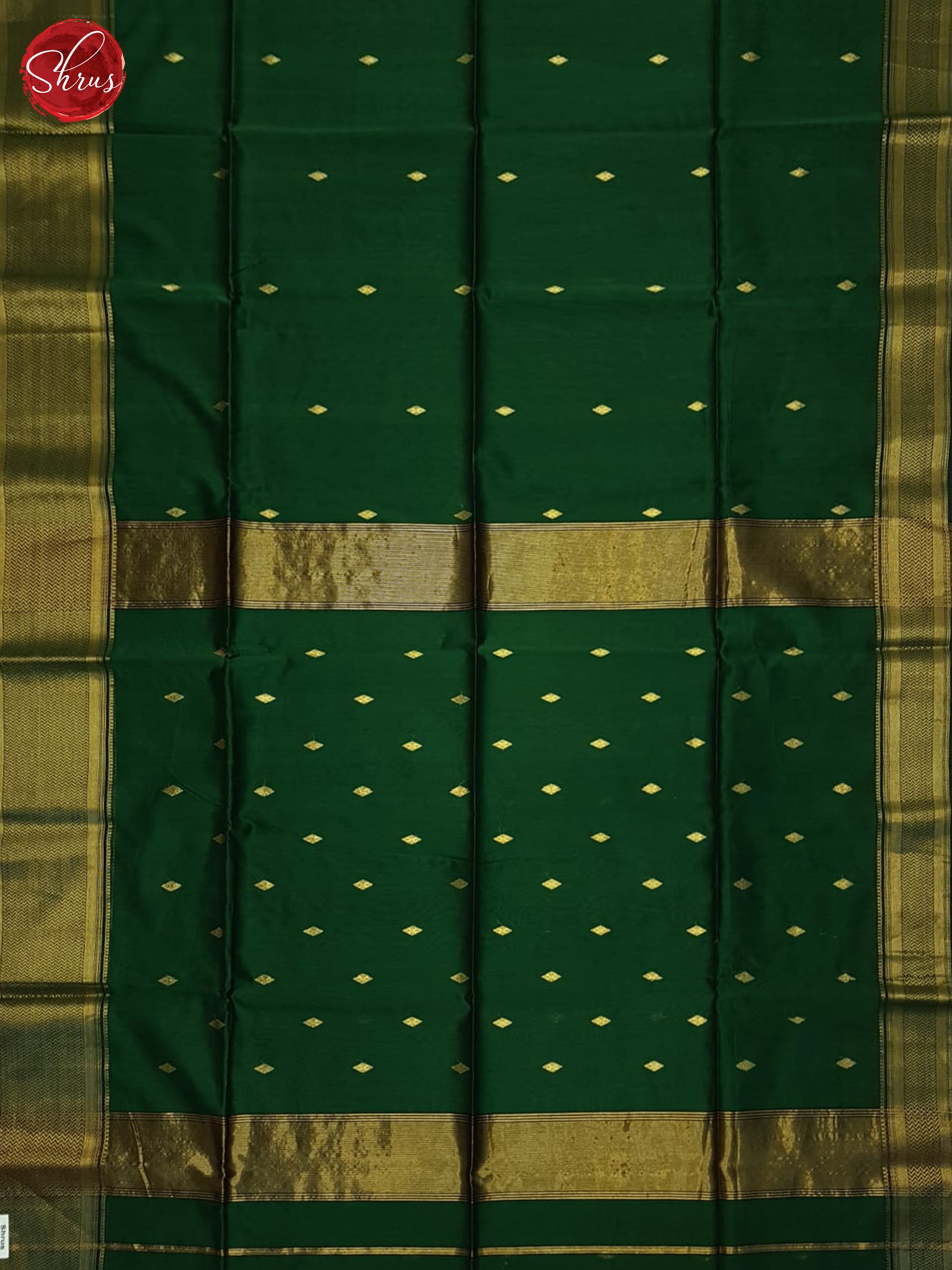 Green(SIngle Tone)- Maheshwari Silk Cotton Saree