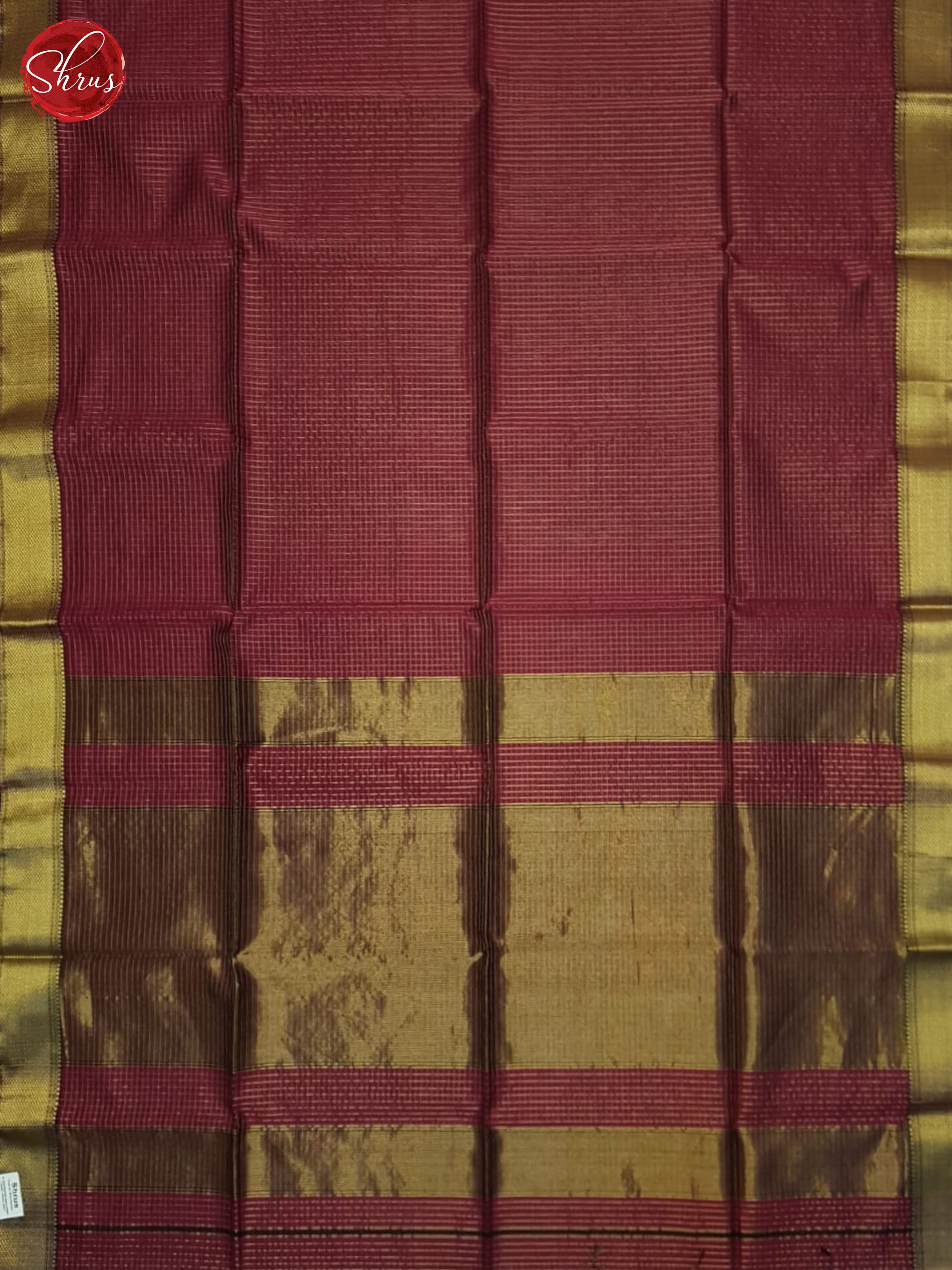 Wine(Single Tone)- Maheshwari Silk Cotton saree