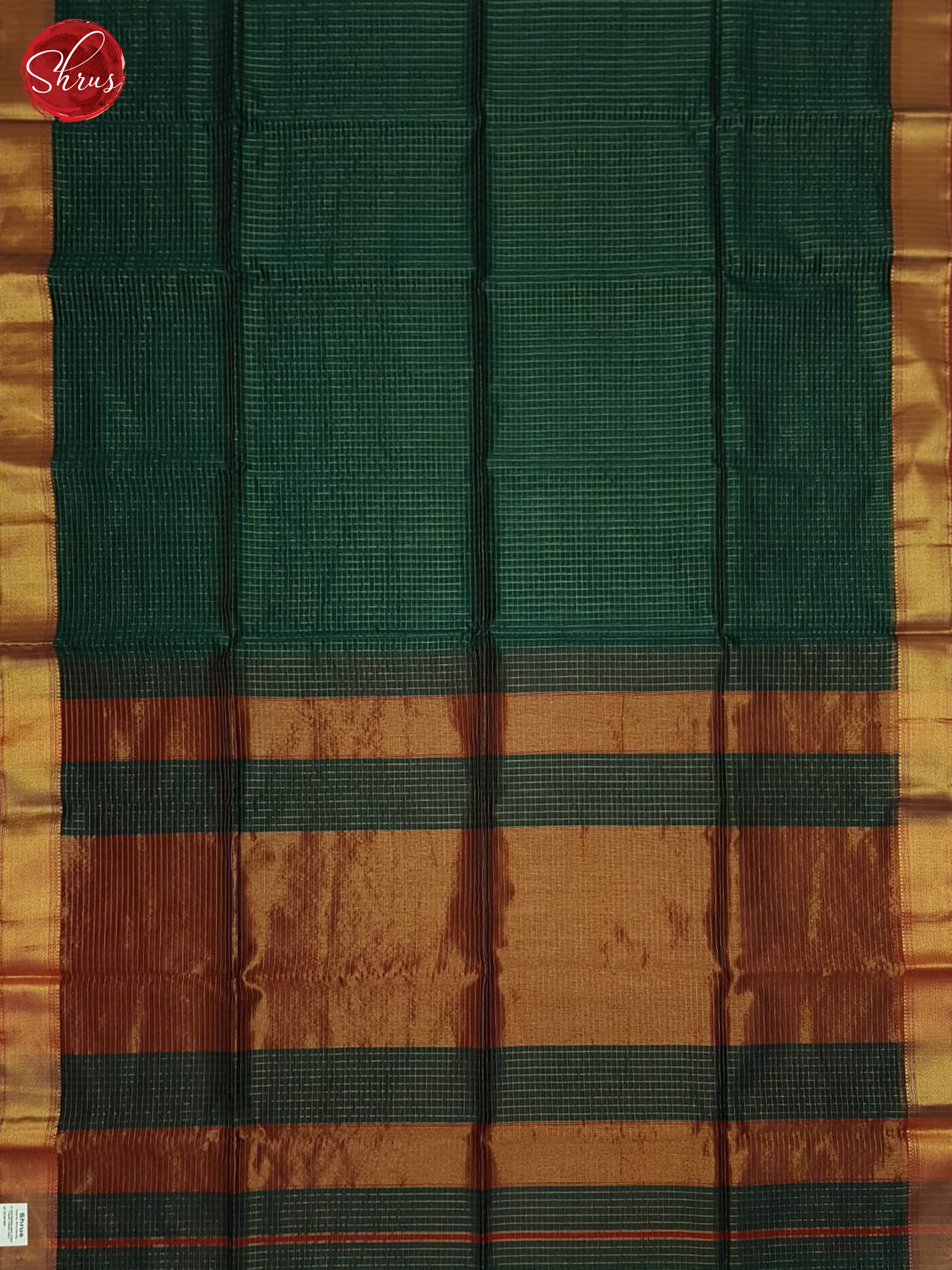 Green And Arakku Maroon- Maheshwari Silk Cotton Saree - Shop on ShrusEternity.com