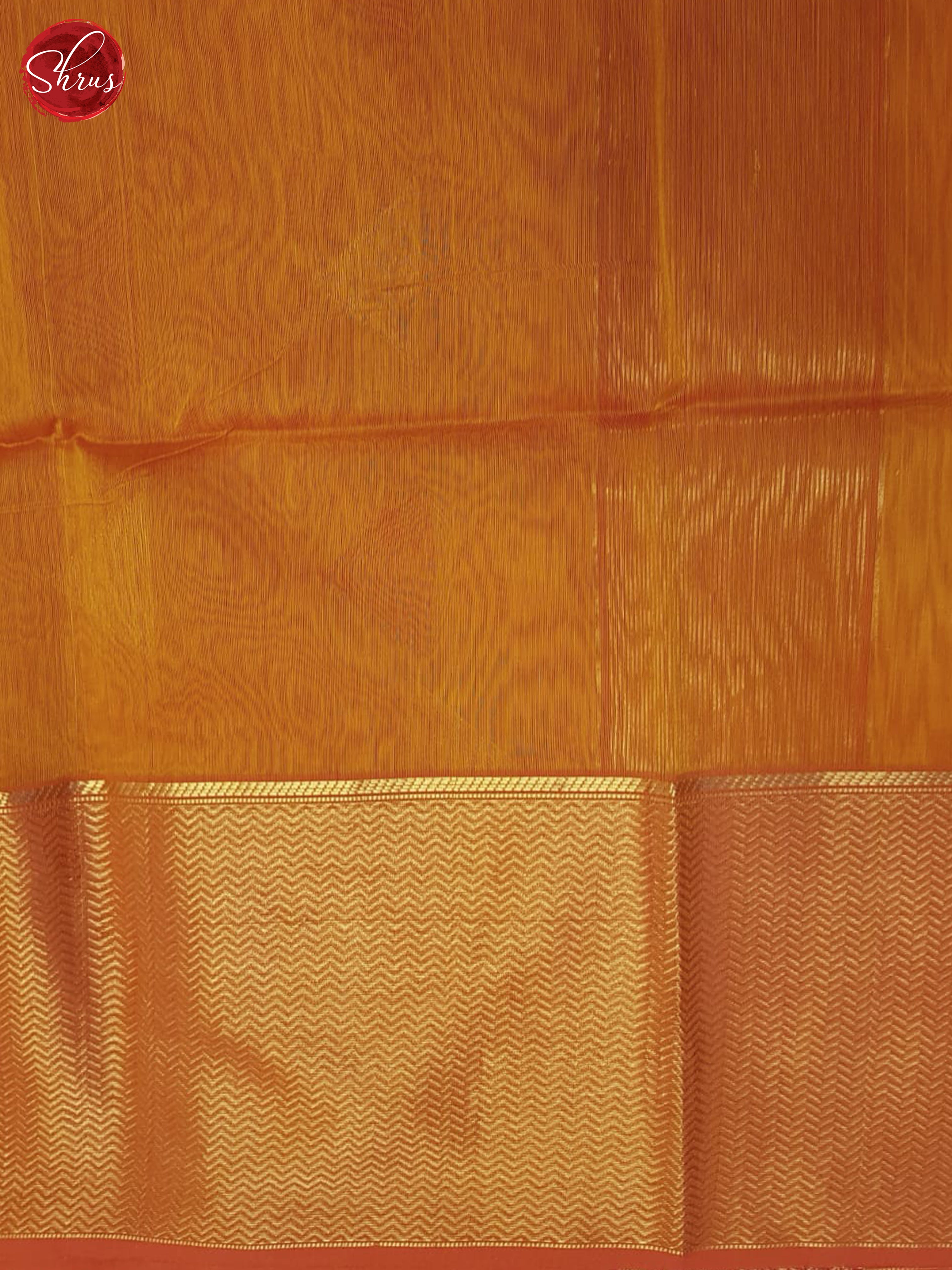 Orange(Single Tone)- Maheshwari Silk Cotton saree - Shop on ShrusEternity.com
