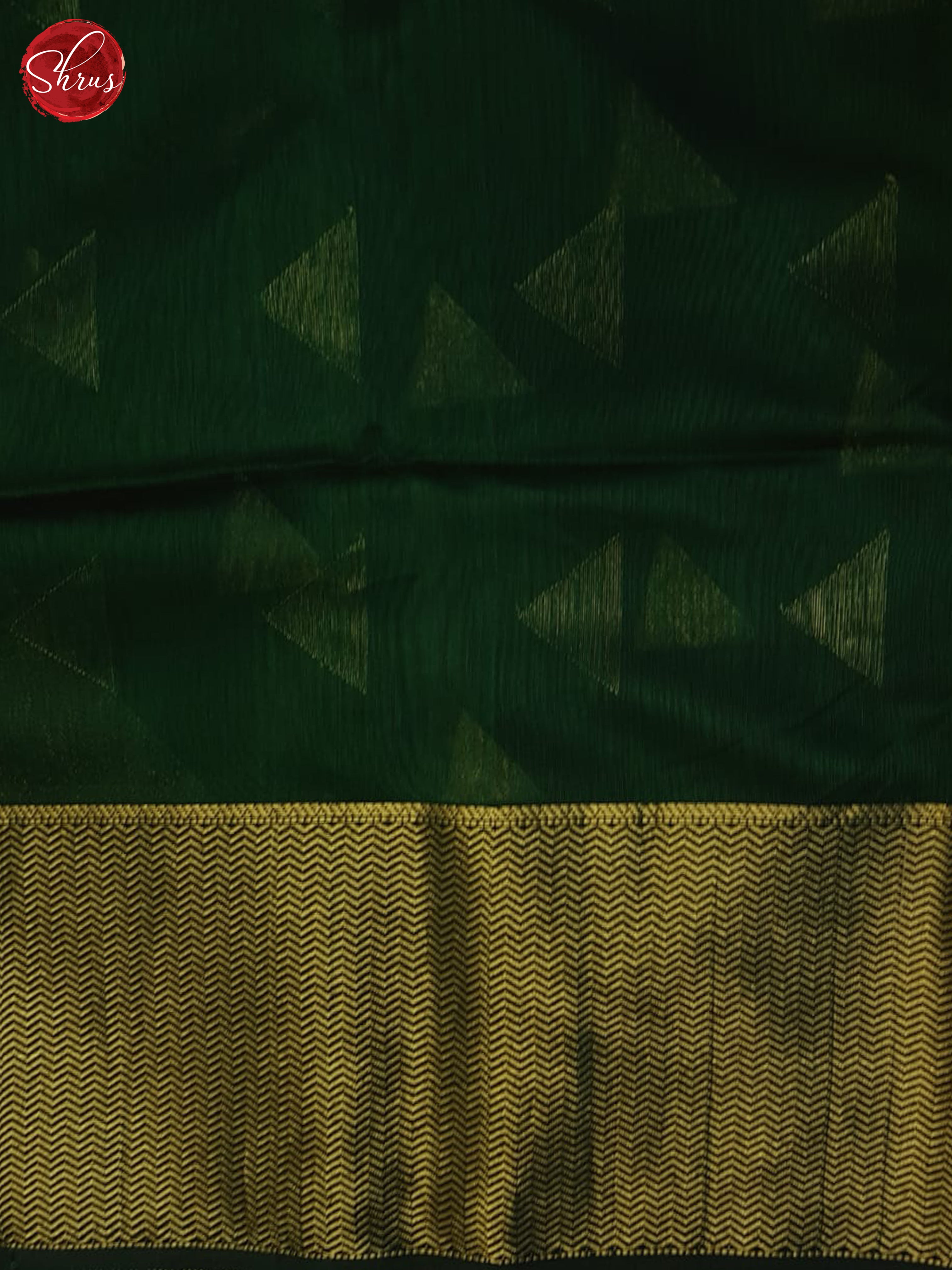 Green(Single Tone)- Maheshwari Silk Cotton saree - Shop on ShrusEternity.com