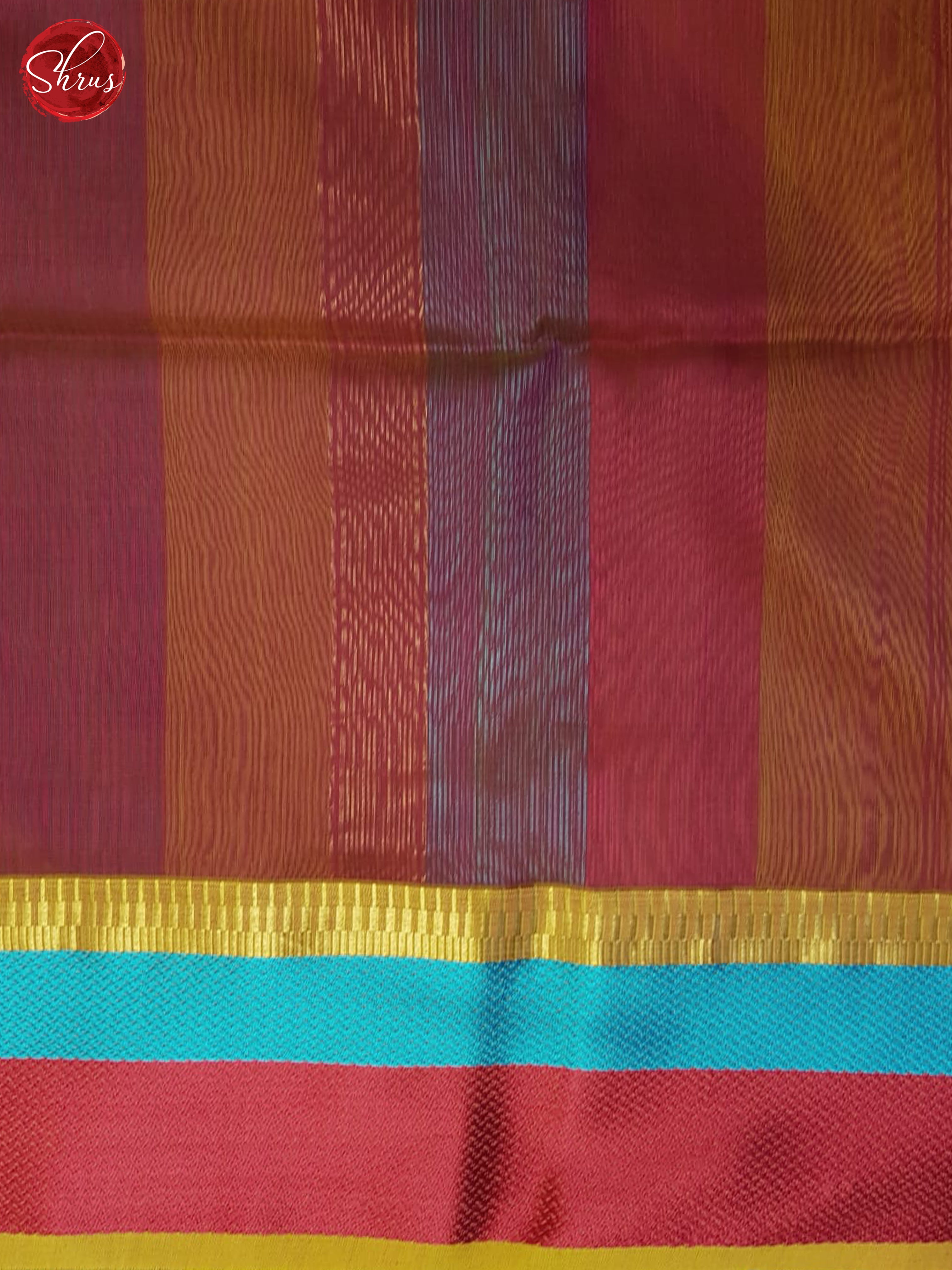 Green & Red - Maheshwari Silk Cotton Saree - Shop on ShrusEternity.com