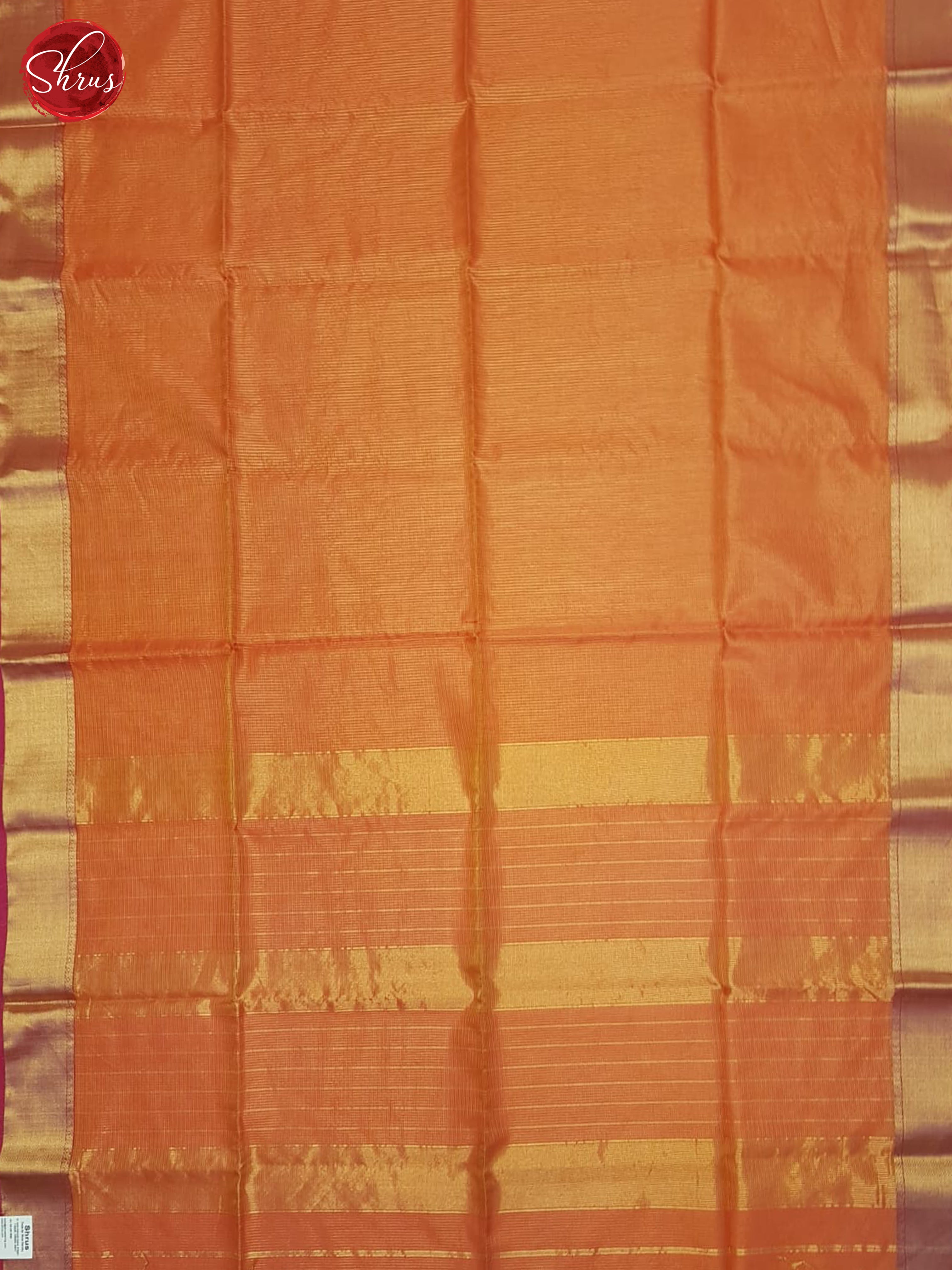 Brick Orange(Single Tone)- Maheshwari Silk Cotton Saree