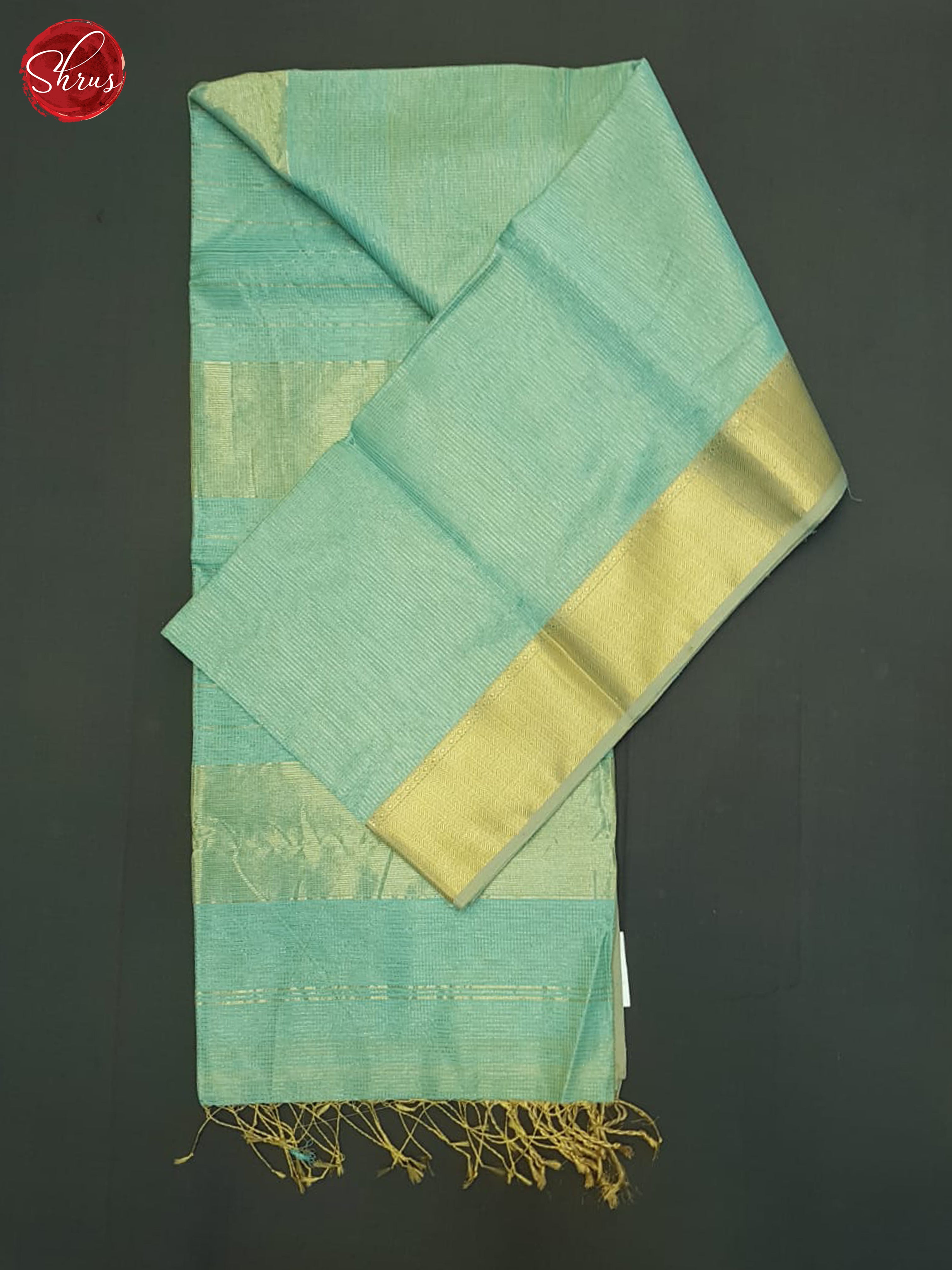 Teal Blue(Single Tone)- Maheshwari Silk Cotton Saree - Shop on ShrusEternity.com