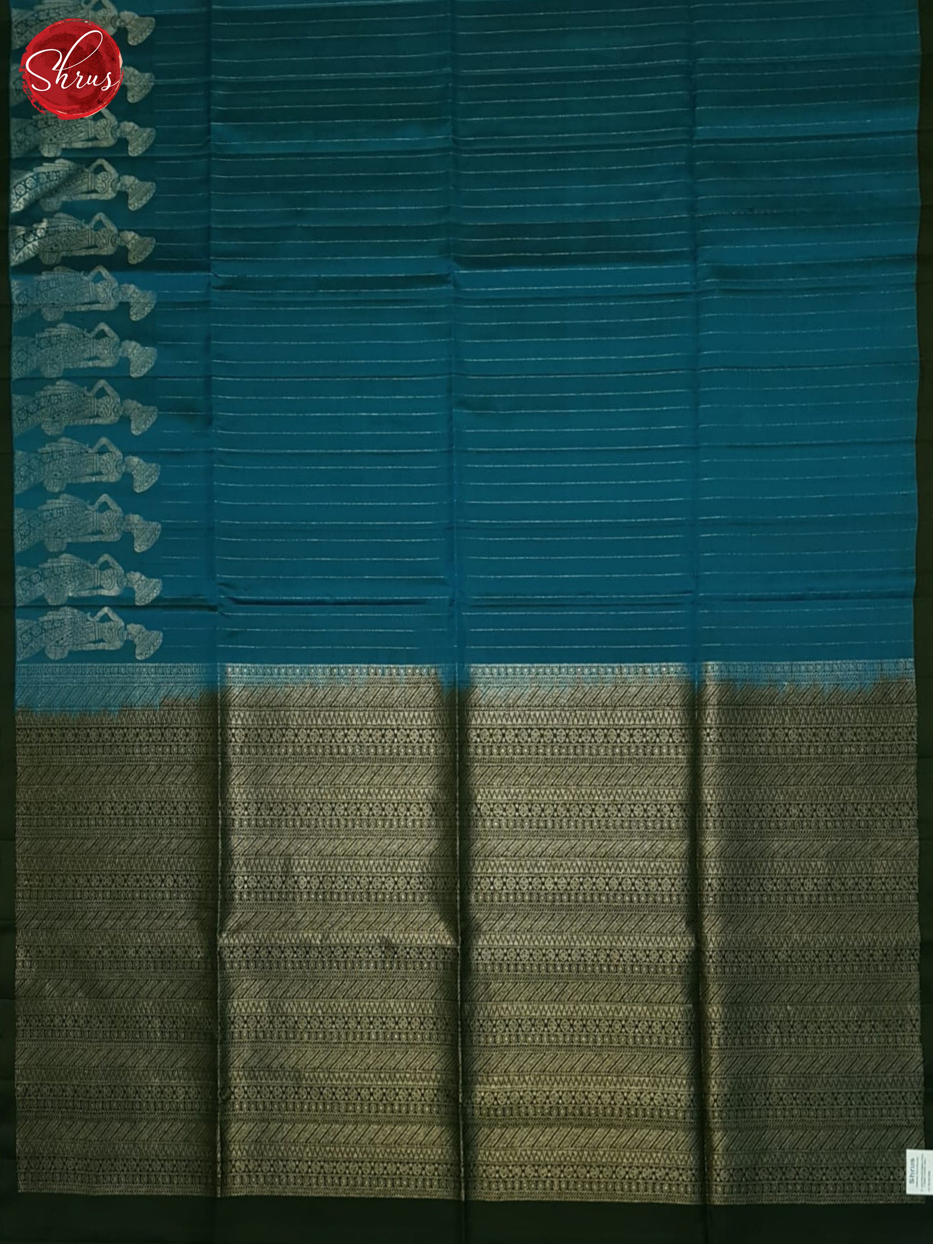 Blue & Black - Soft Silk saree