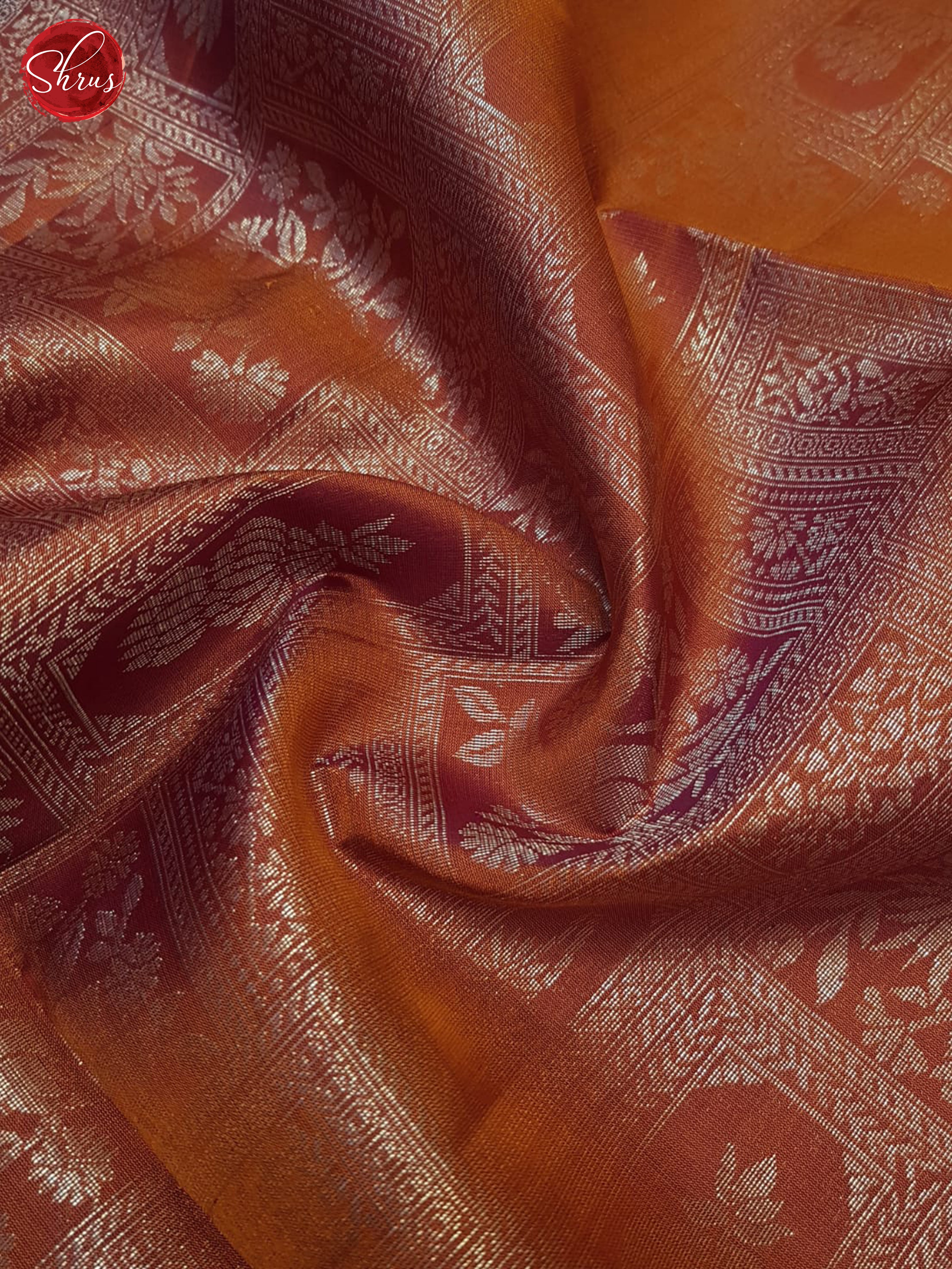 Orange And Jamun Fruit- Soft Silk Saree - Shop on ShrusEternity.com