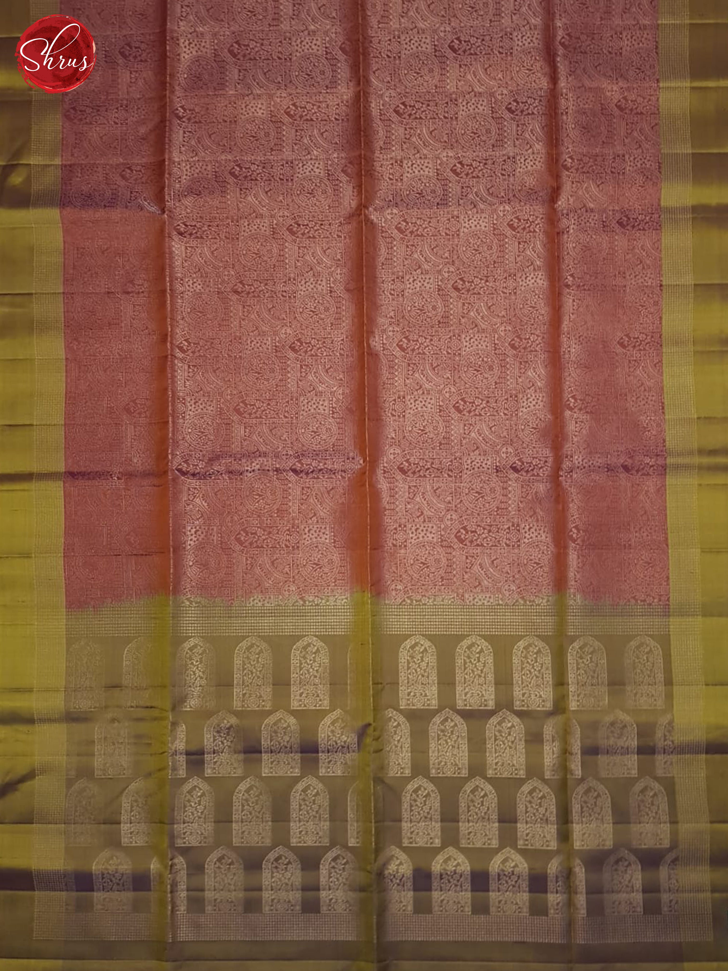 Double Shaded Pink & Green - Soft Silk Saree - Shop on ShrusEternity.com