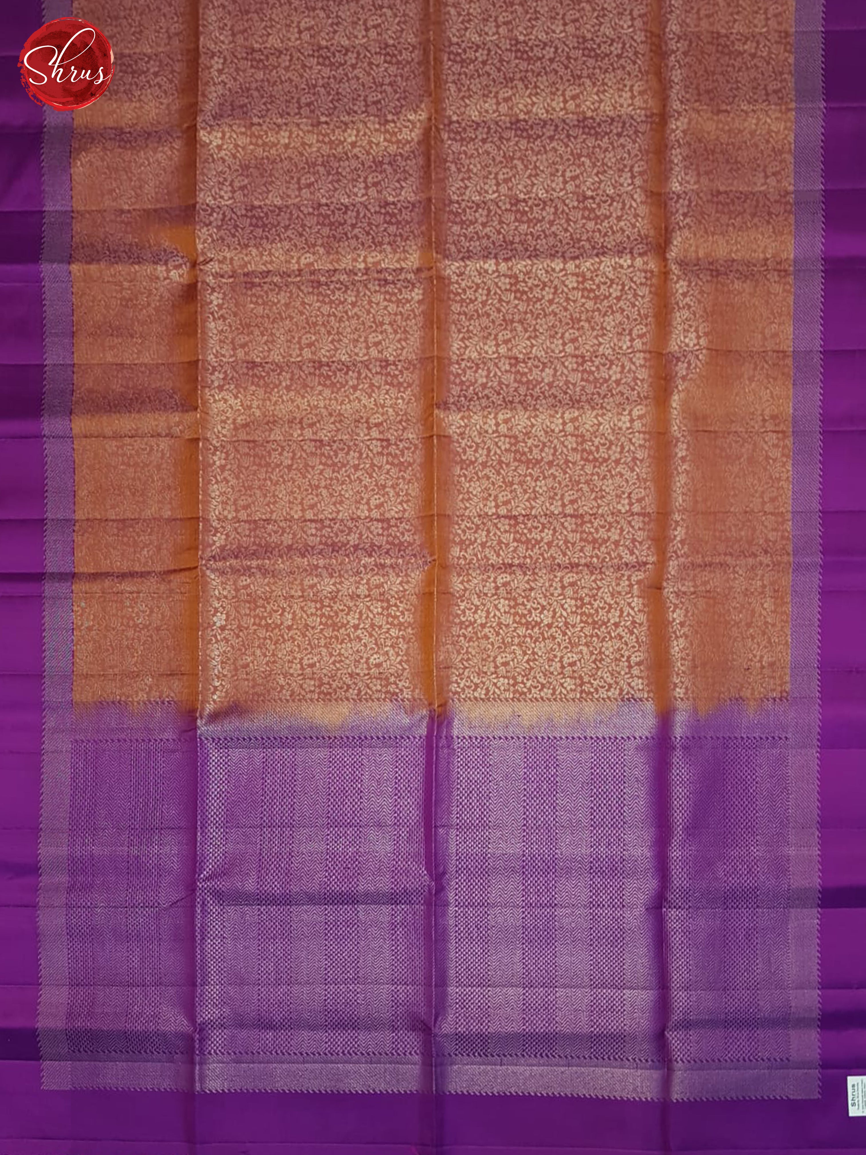 Orange And Purple- Soft Silk Saree - Shop on ShrusEternity.com