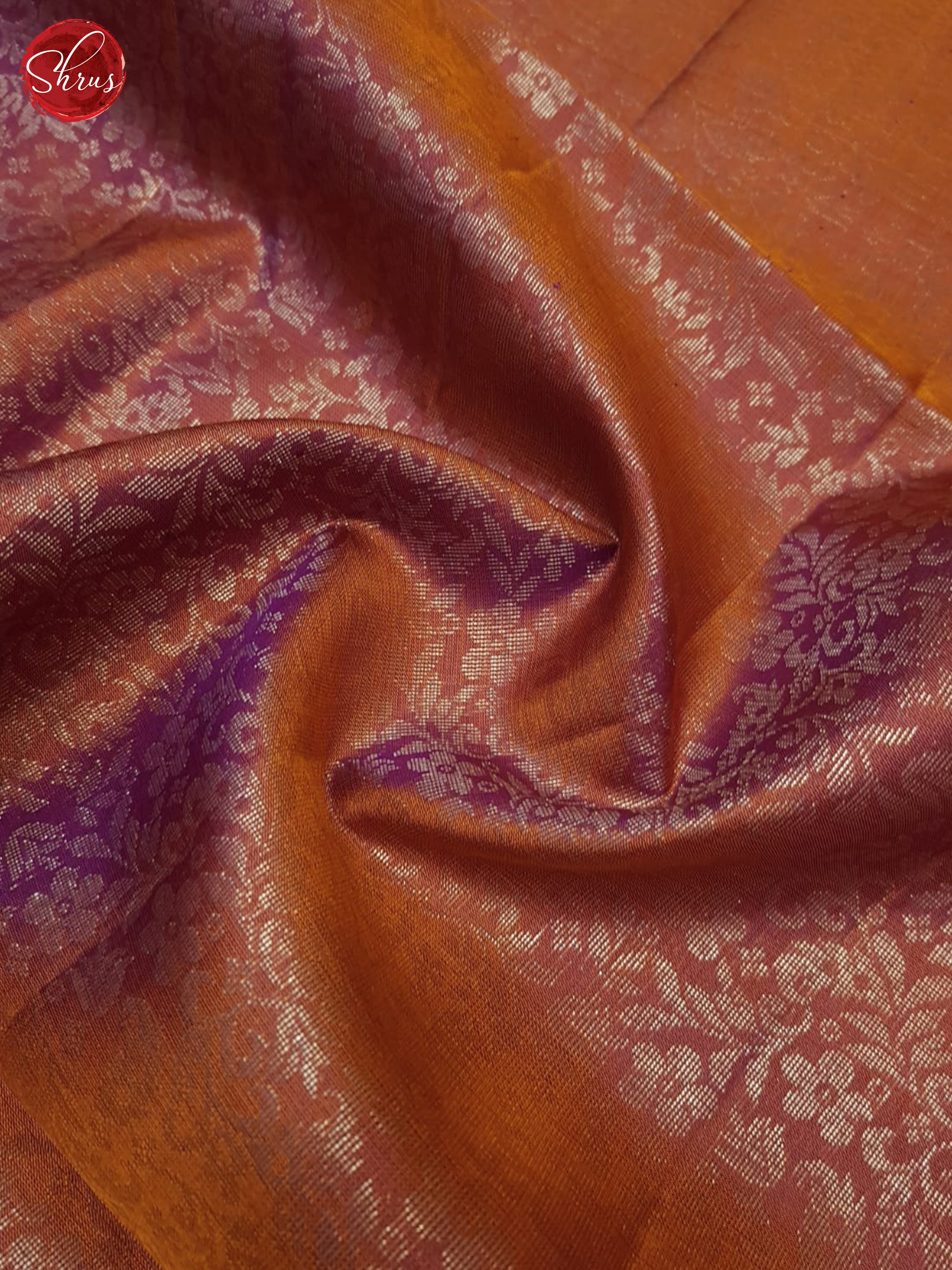 Orange And Purple- Soft Silk Saree - Shop on ShrusEternity.com