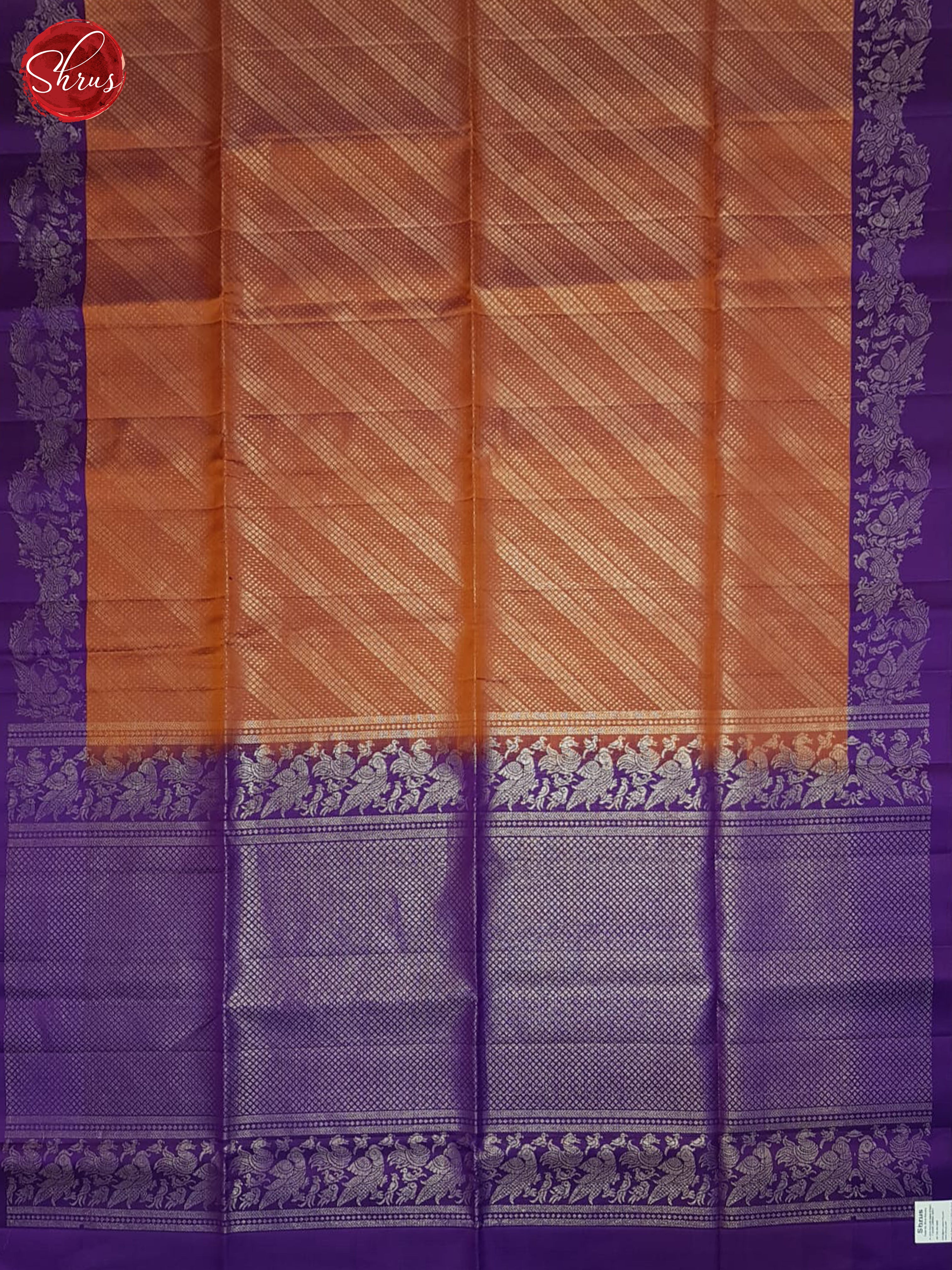 Brick Orange And Purple - Soft Silk Saree - Shop on ShrusEternity.com
