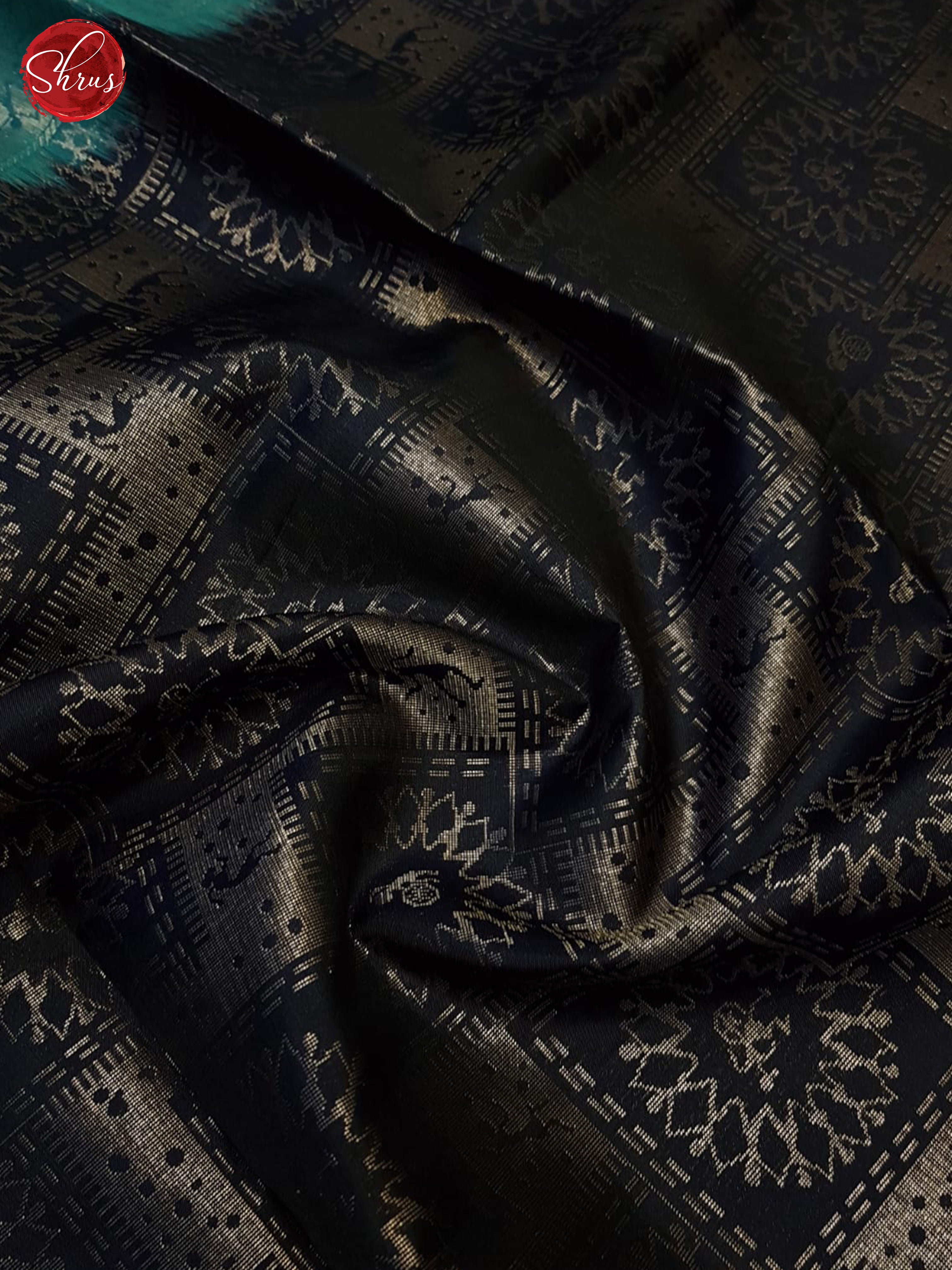 Dark Blue & Teal Blue - soft Silk Saree - Shop on ShrusEternity.com