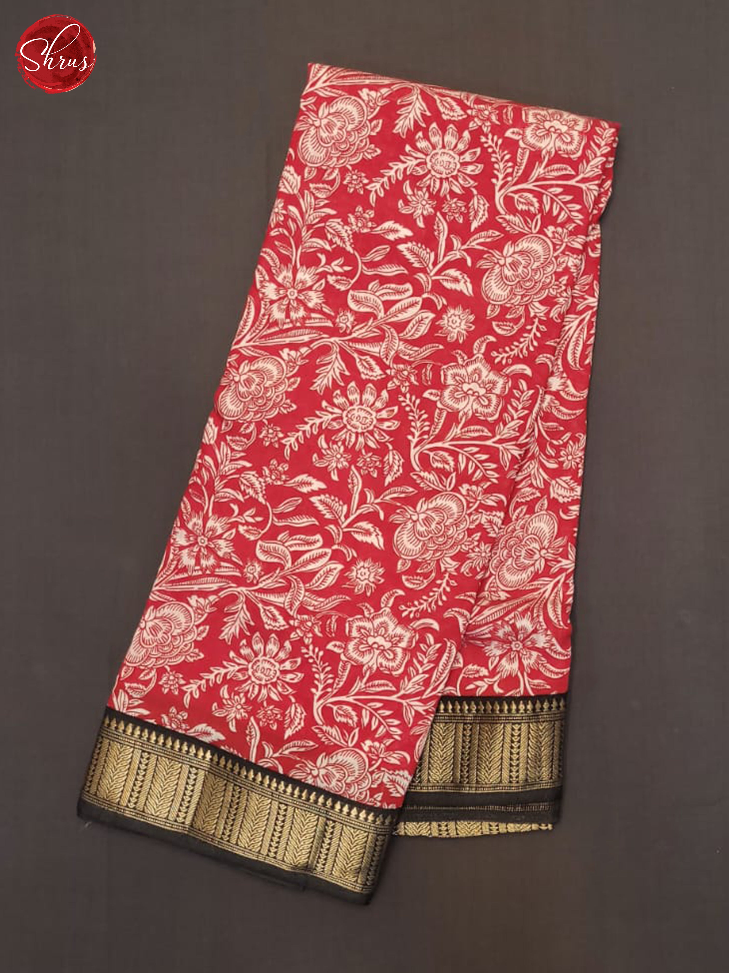 Red And Black- Art Modal Saree - Shop on ShrusEternity.com