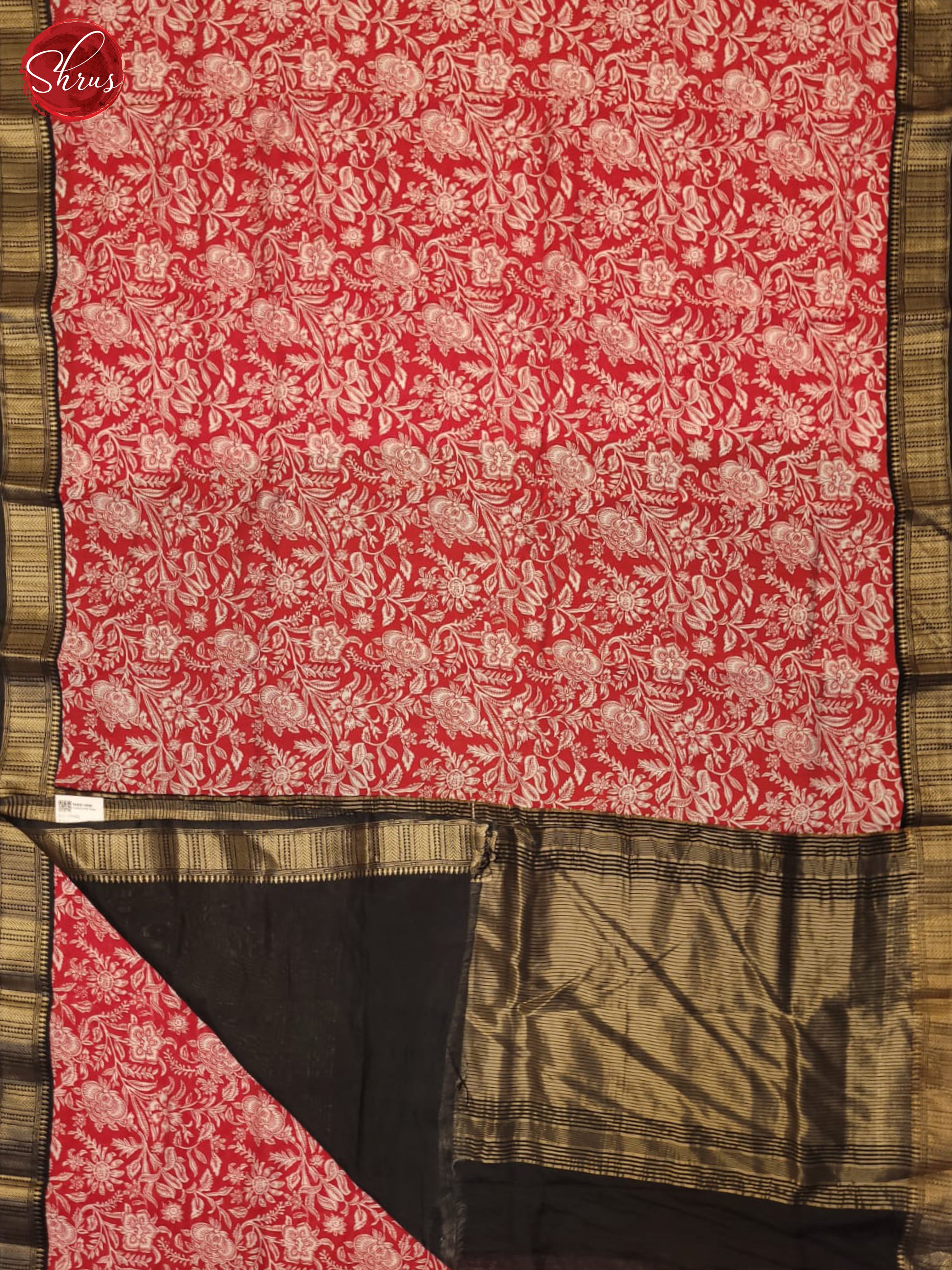 Red And Black- Art Modal Saree - Shop on ShrusEternity.com