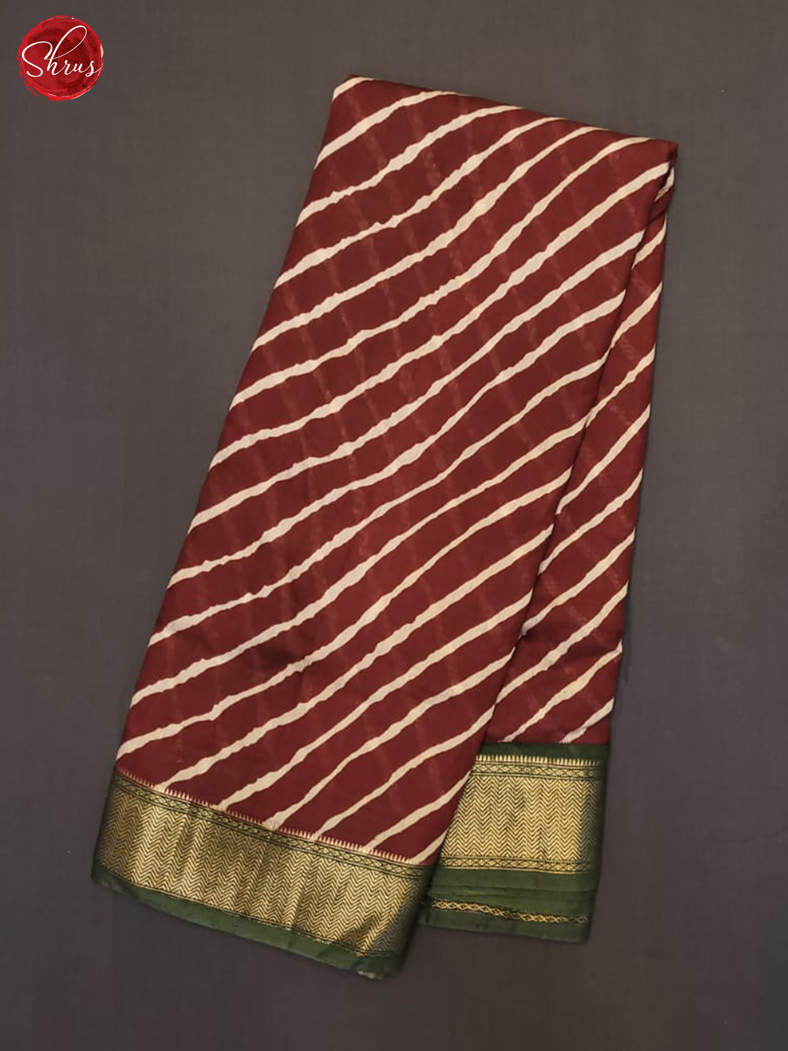 Brown And Green- Art Modal Saree