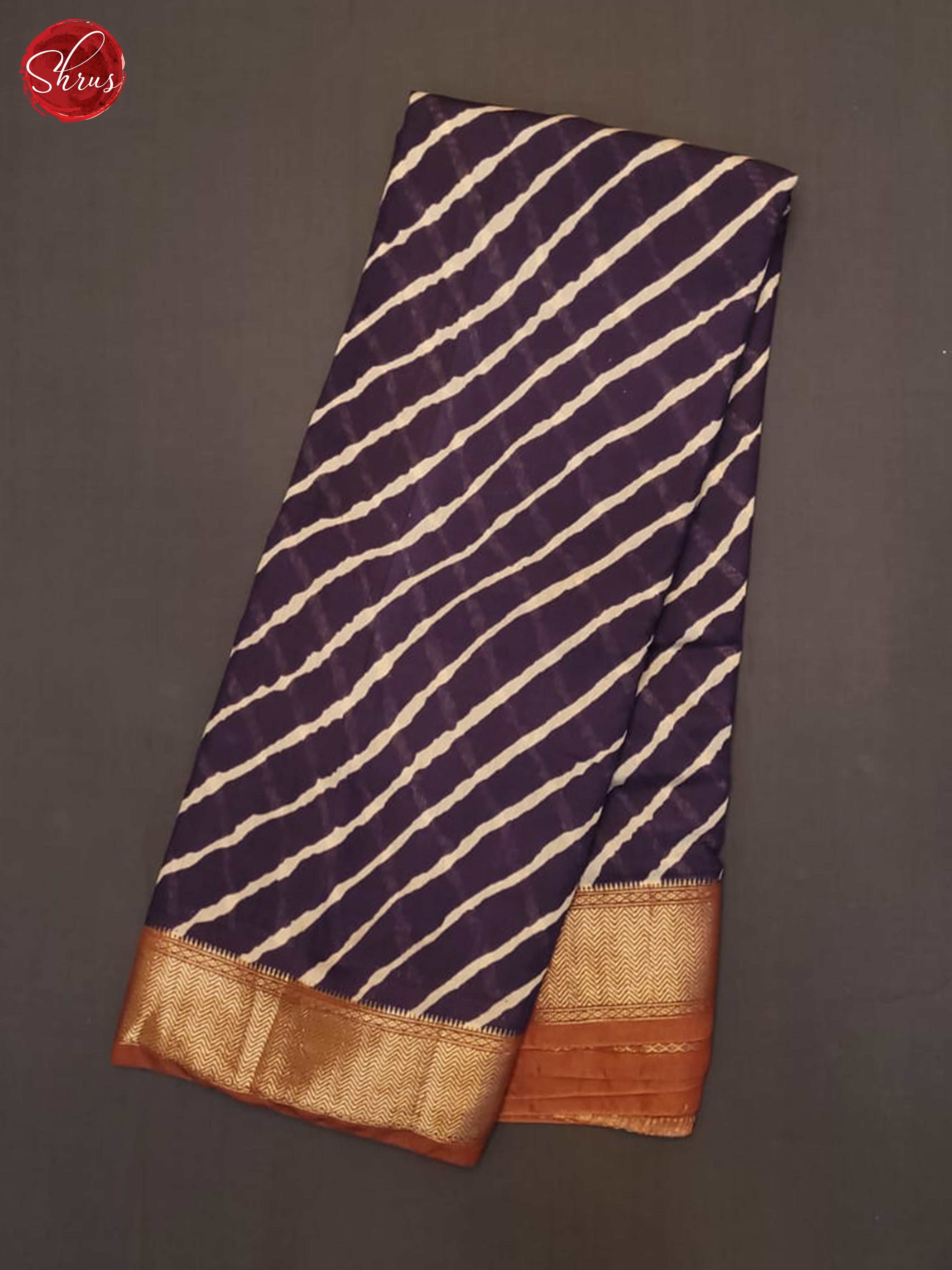Blue And Brown- Art Modal Saree - Shop on ShrusEternity.com