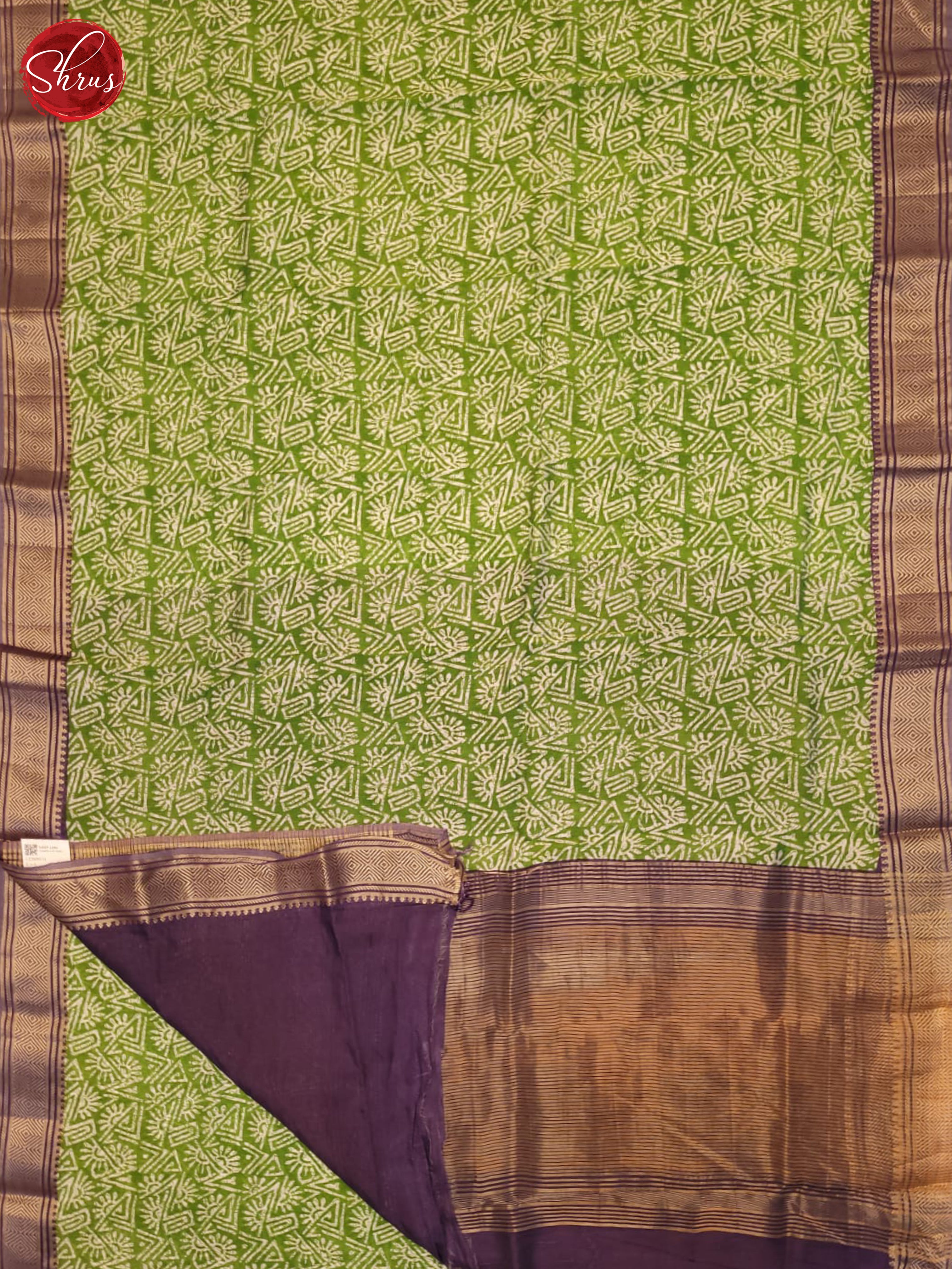 Green And Lavender- Art Modal Saree - Shop on ShrusEternity.com