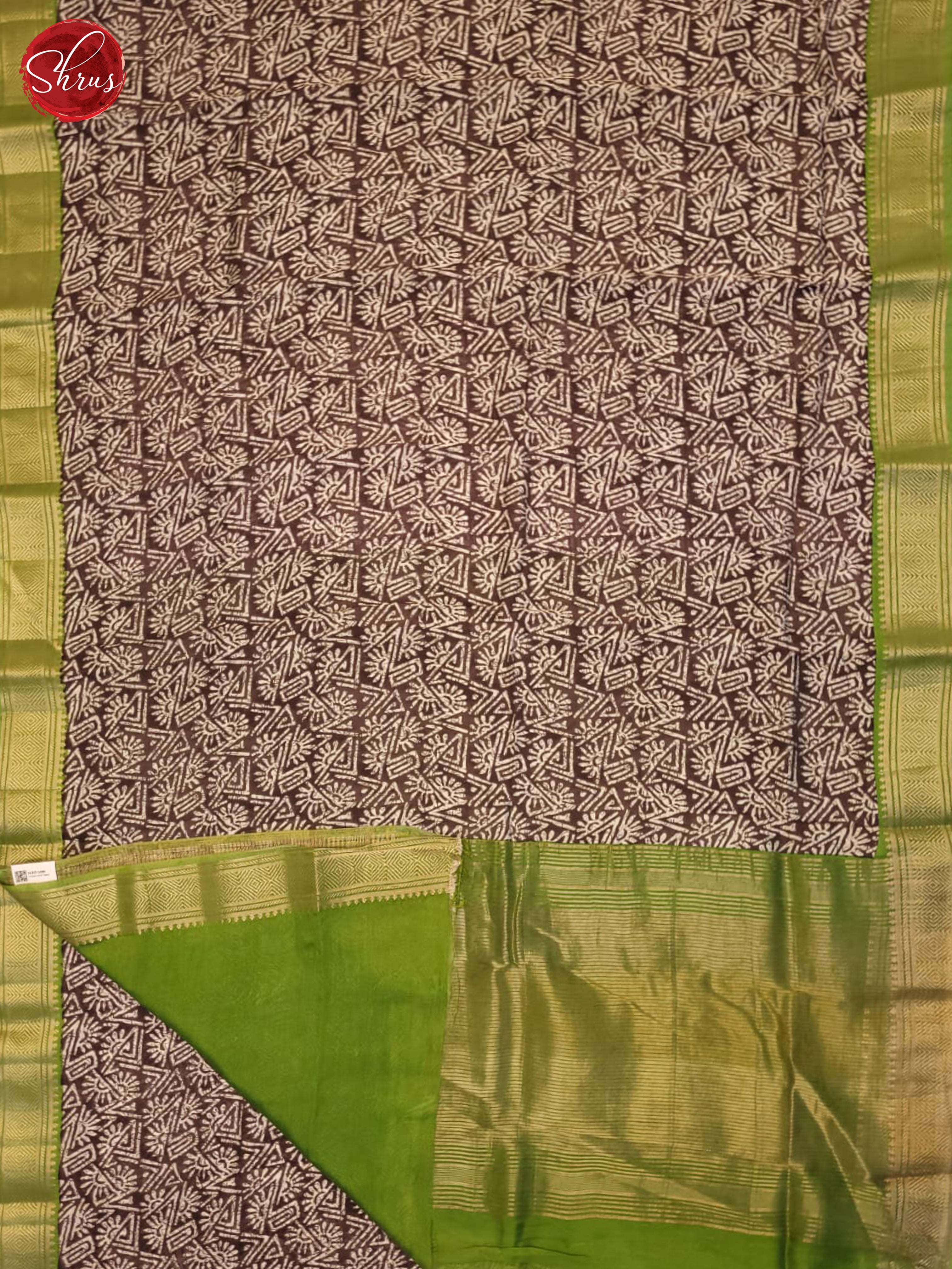 Brown And Green-Art Modal Saree - Shop on ShrusEternity.com