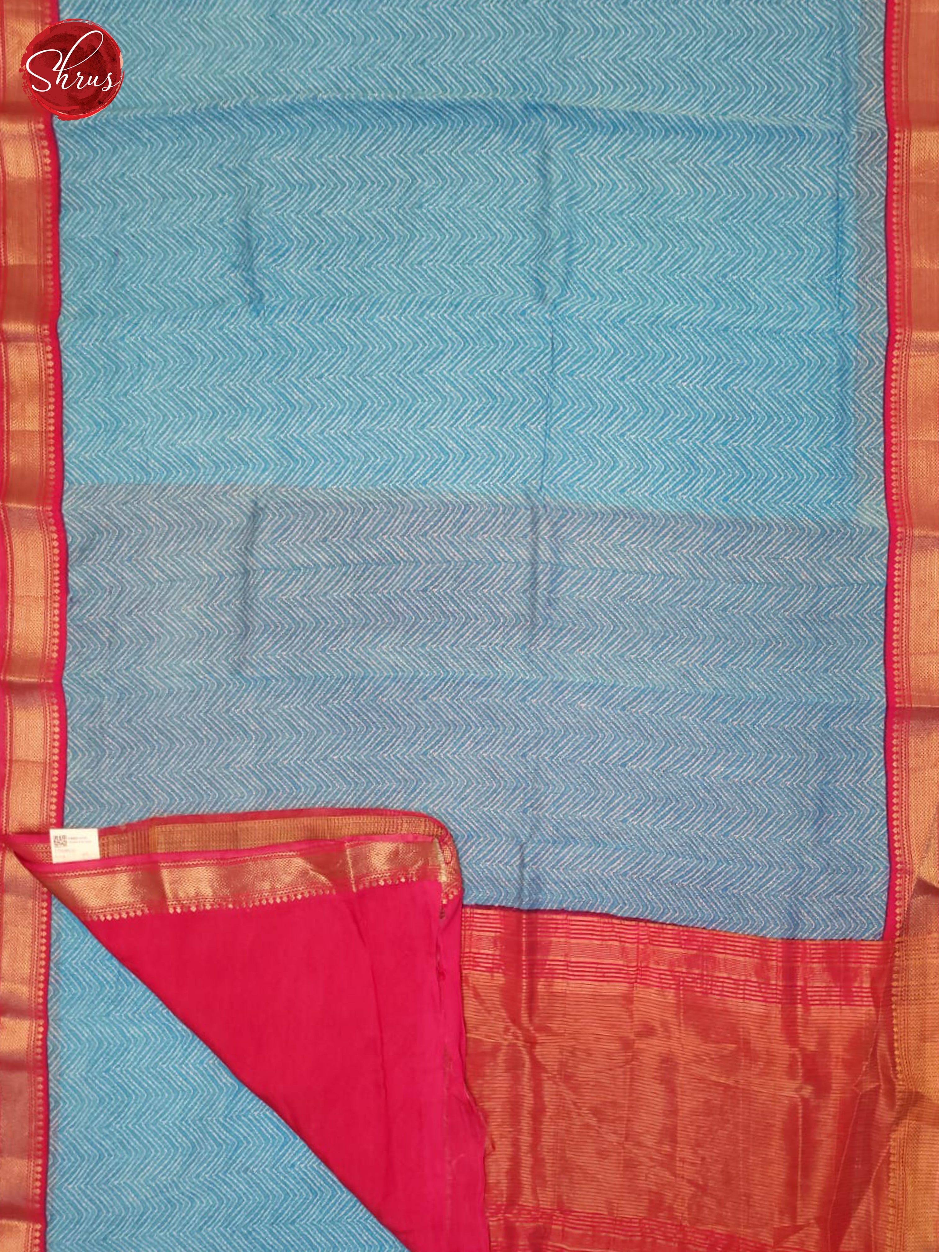 Blue And Pink- Art Modal Saree - Shop on ShrusEternity.com