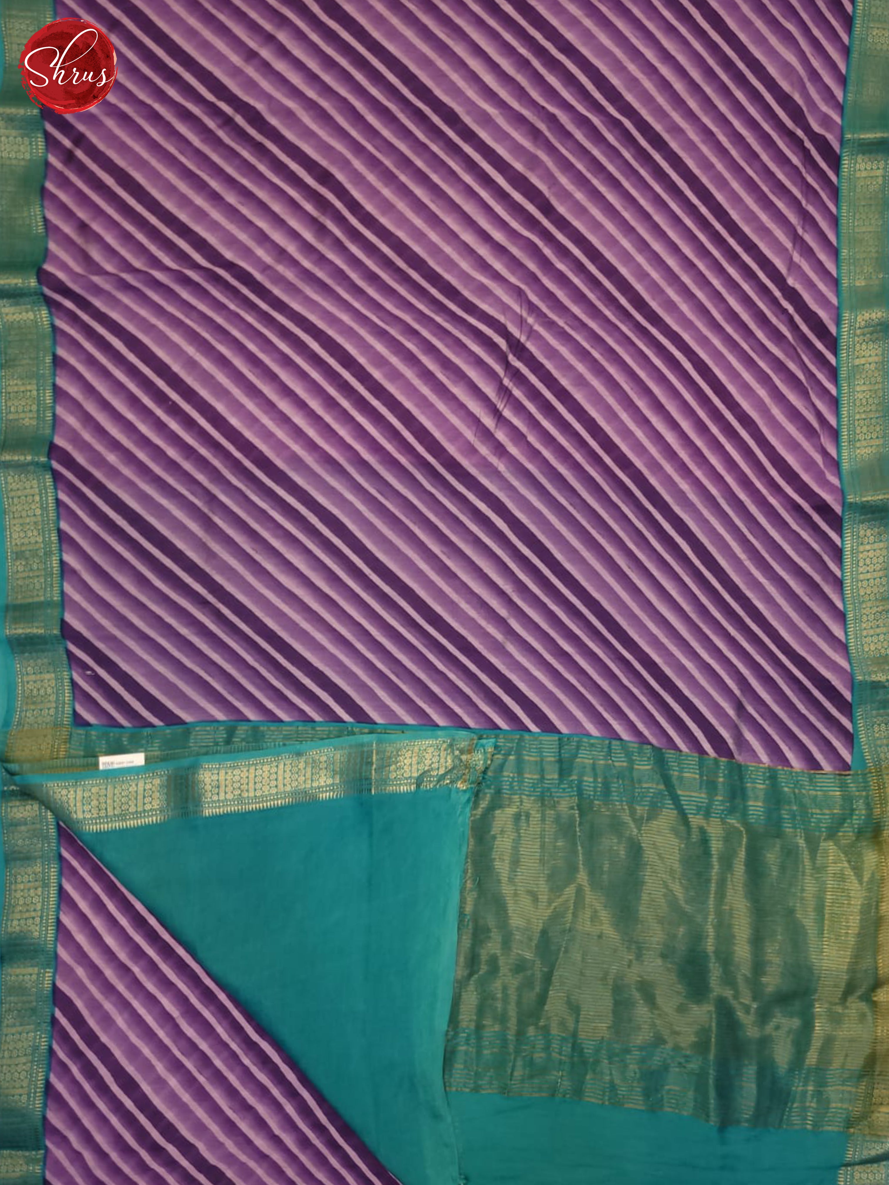Purple And Blue- Art Modal Saree