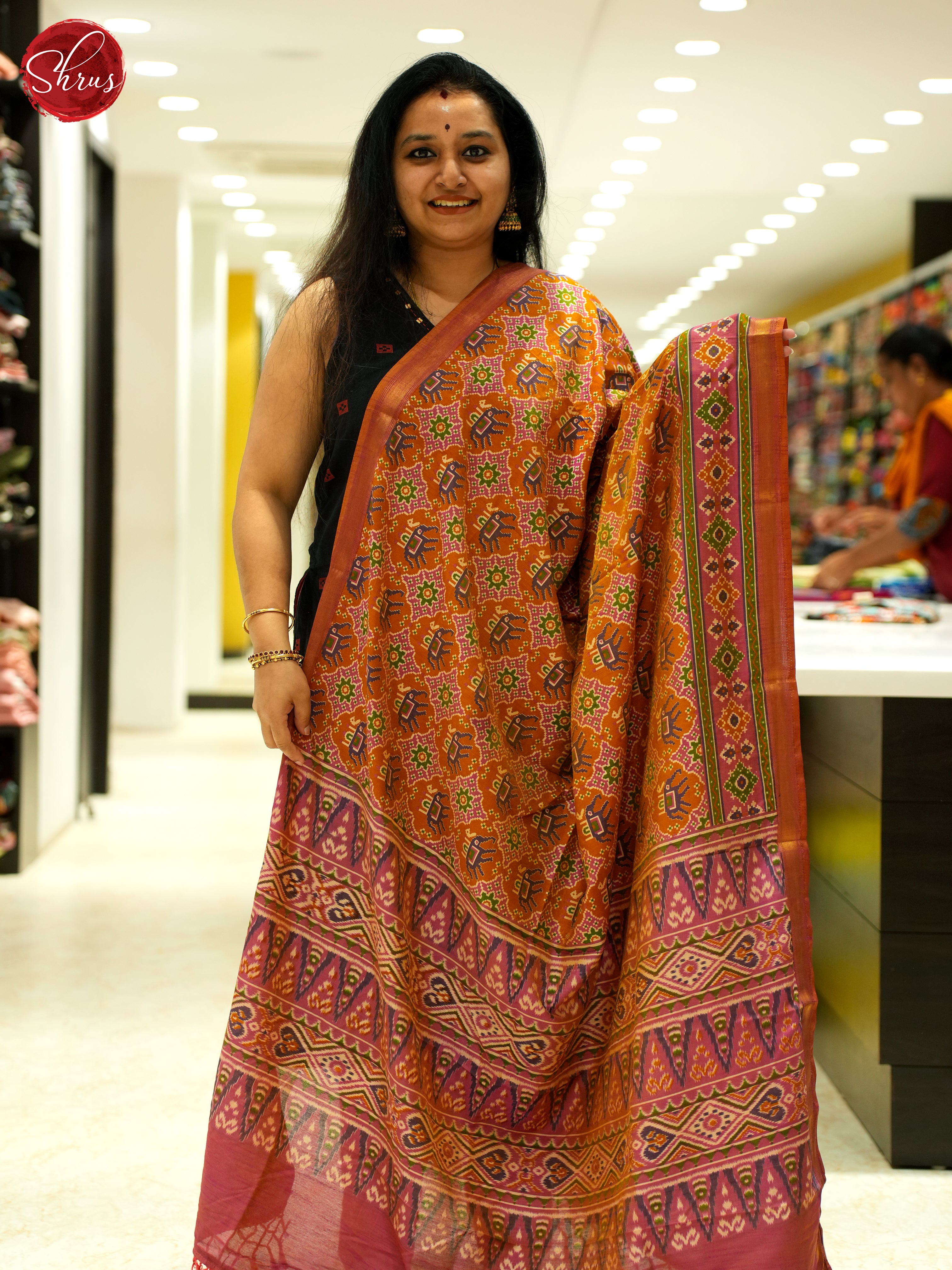 Orange & Pink - Dupatta - Shop on ShrusEternity.com