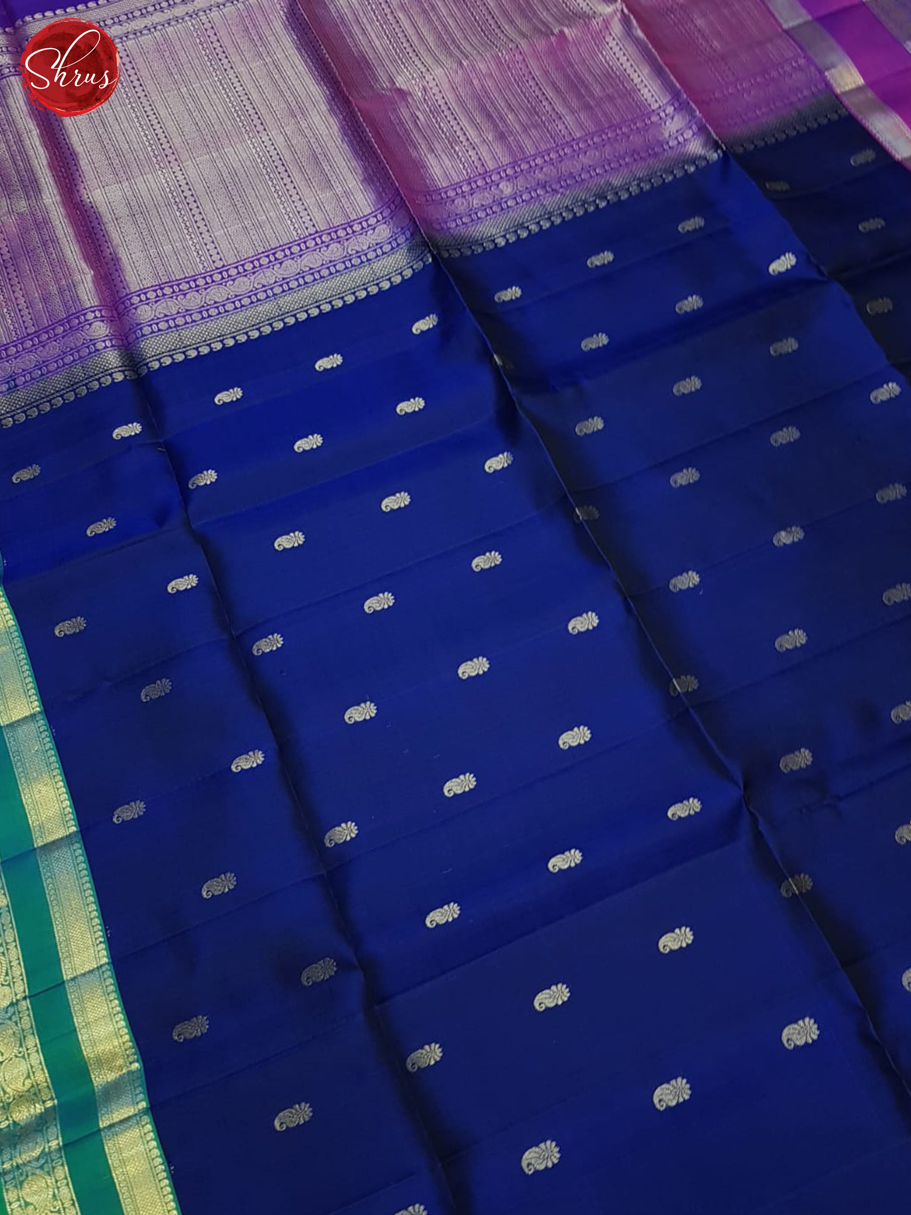 Blue And Purple- Soft Silk Saree - Shop on ShrusEternity.com