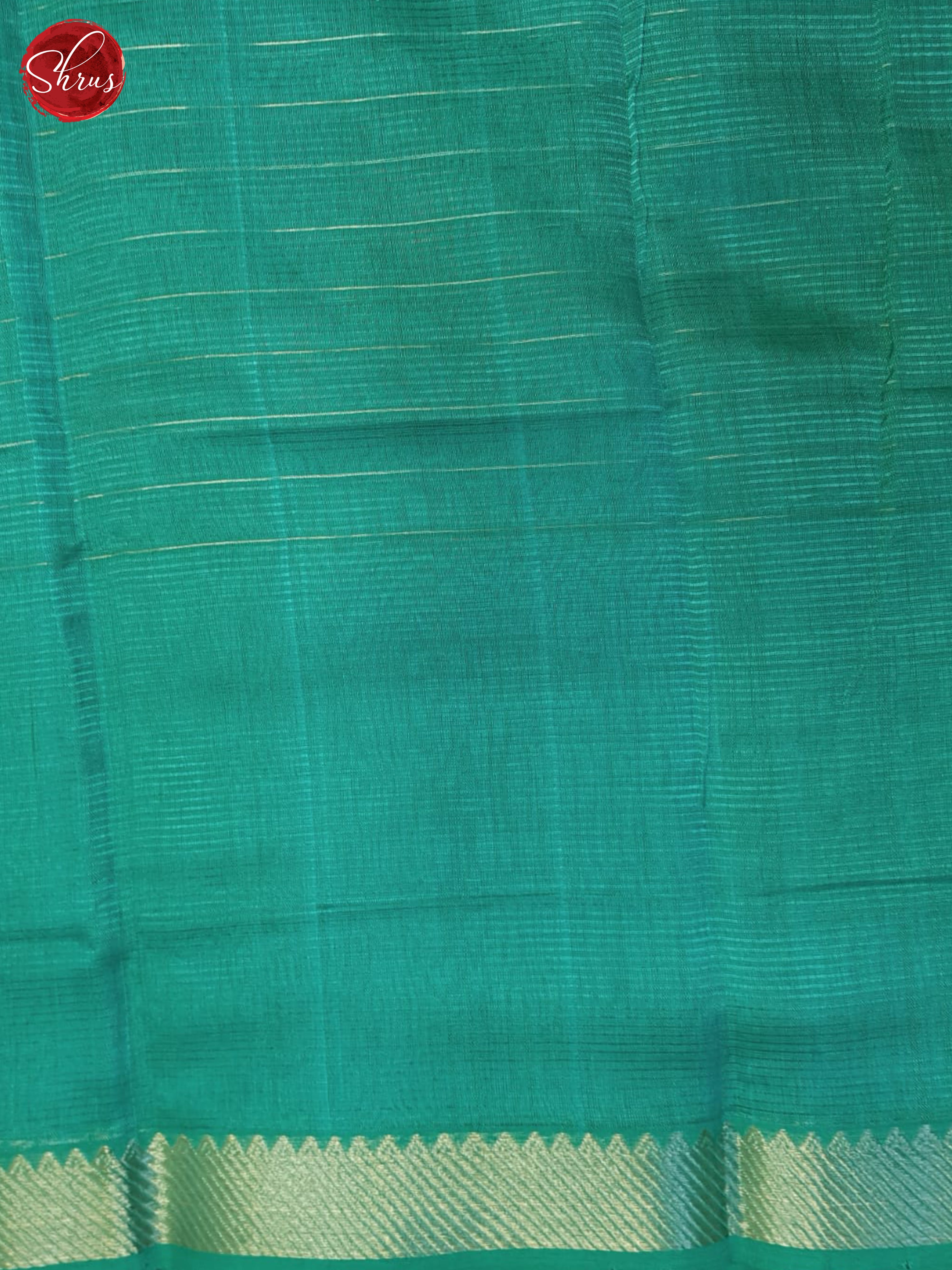 Teal Blue(Single Tone) - Mangalagiri silkcotton Saree - Shop on ShrusEternity.com