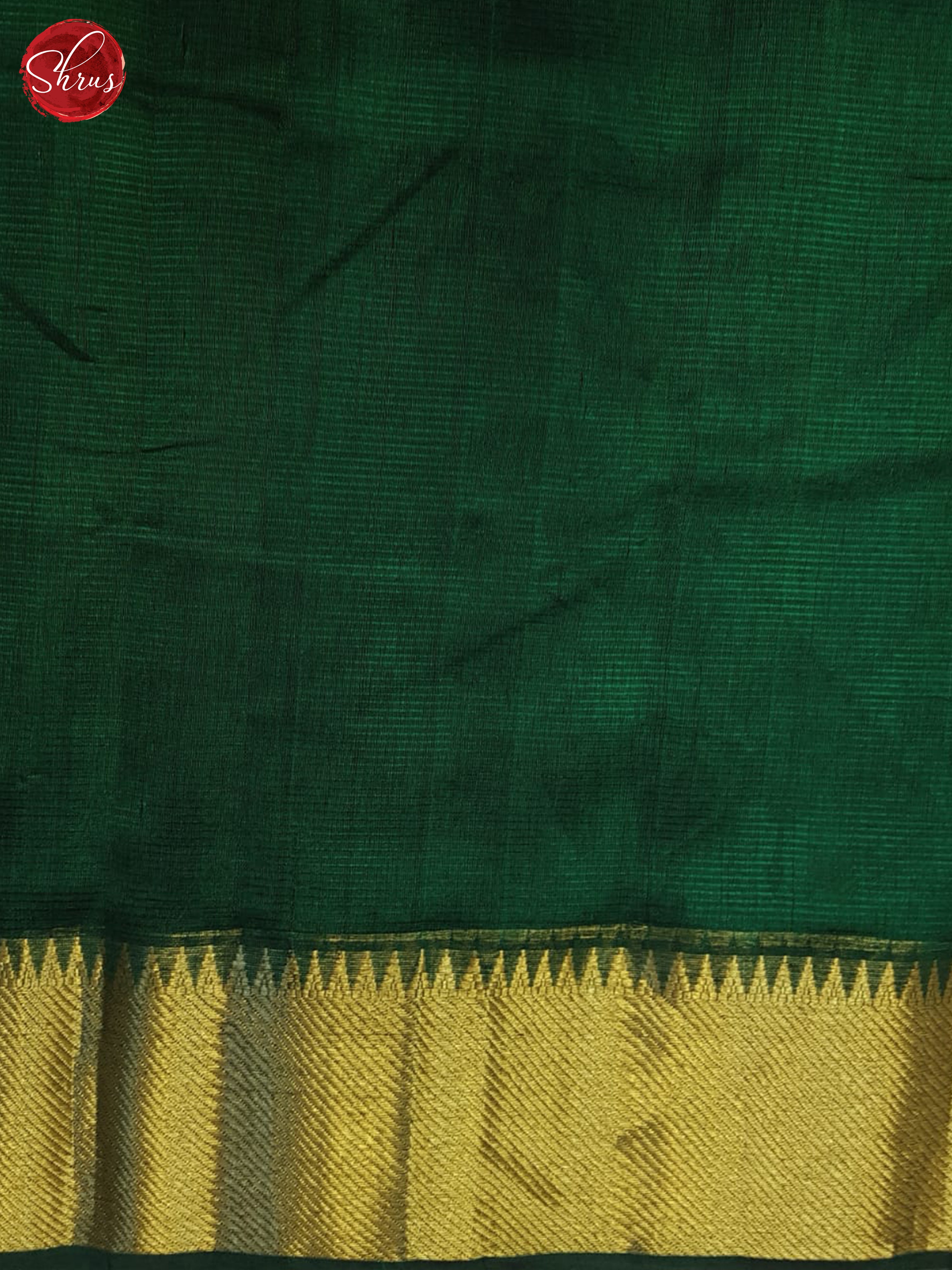Green(Single Tone) - Mangalagiri silkcotton Saree - Shop on ShrusEternity.com