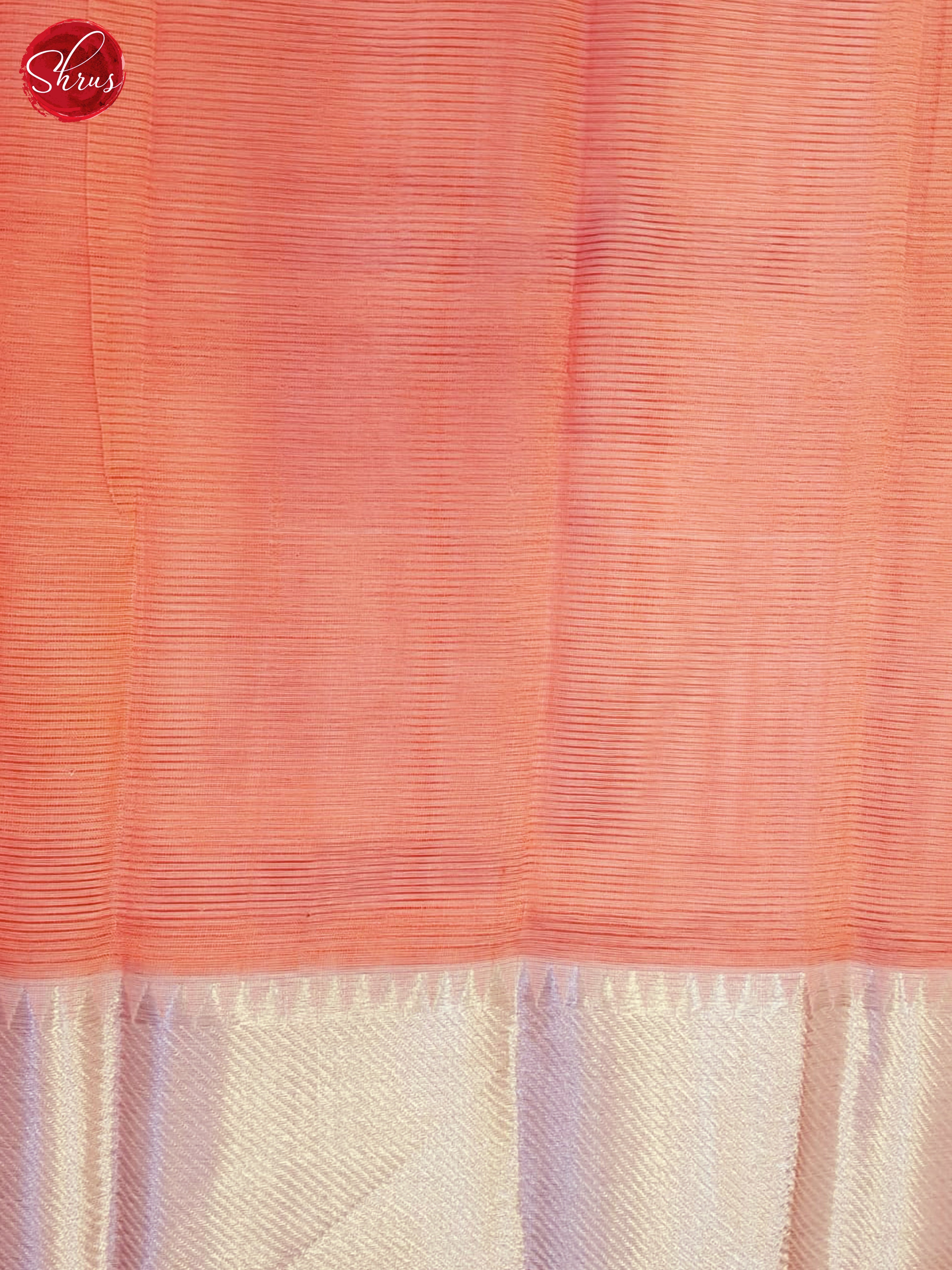 Peach(Single Tone) - Mangalagiri silkcotton Saree - Shop on ShrusEternity.com