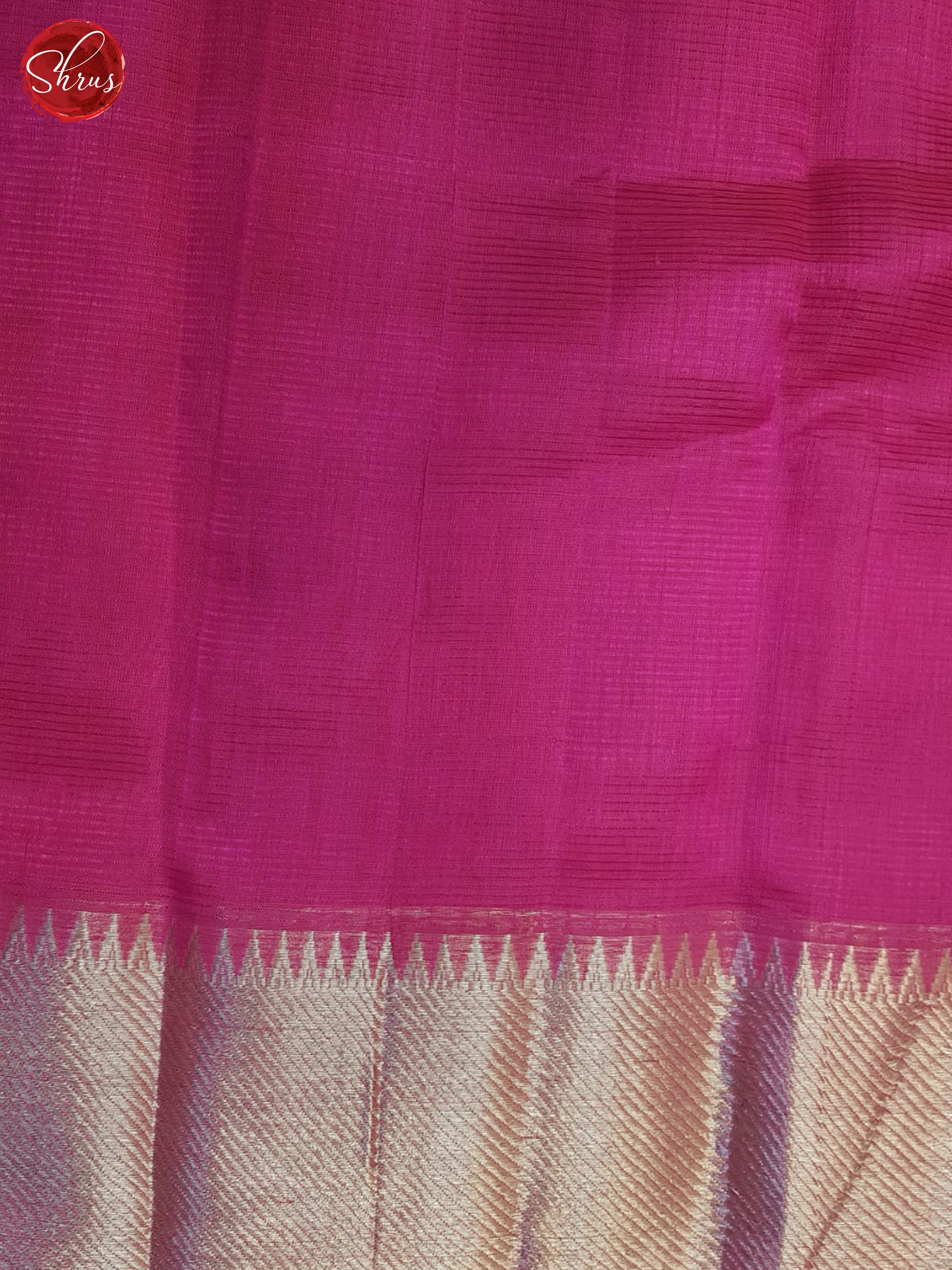 Pink(Single Tone)- Mangalagiri silkcotton Saree - Shop on ShrusEternity.com