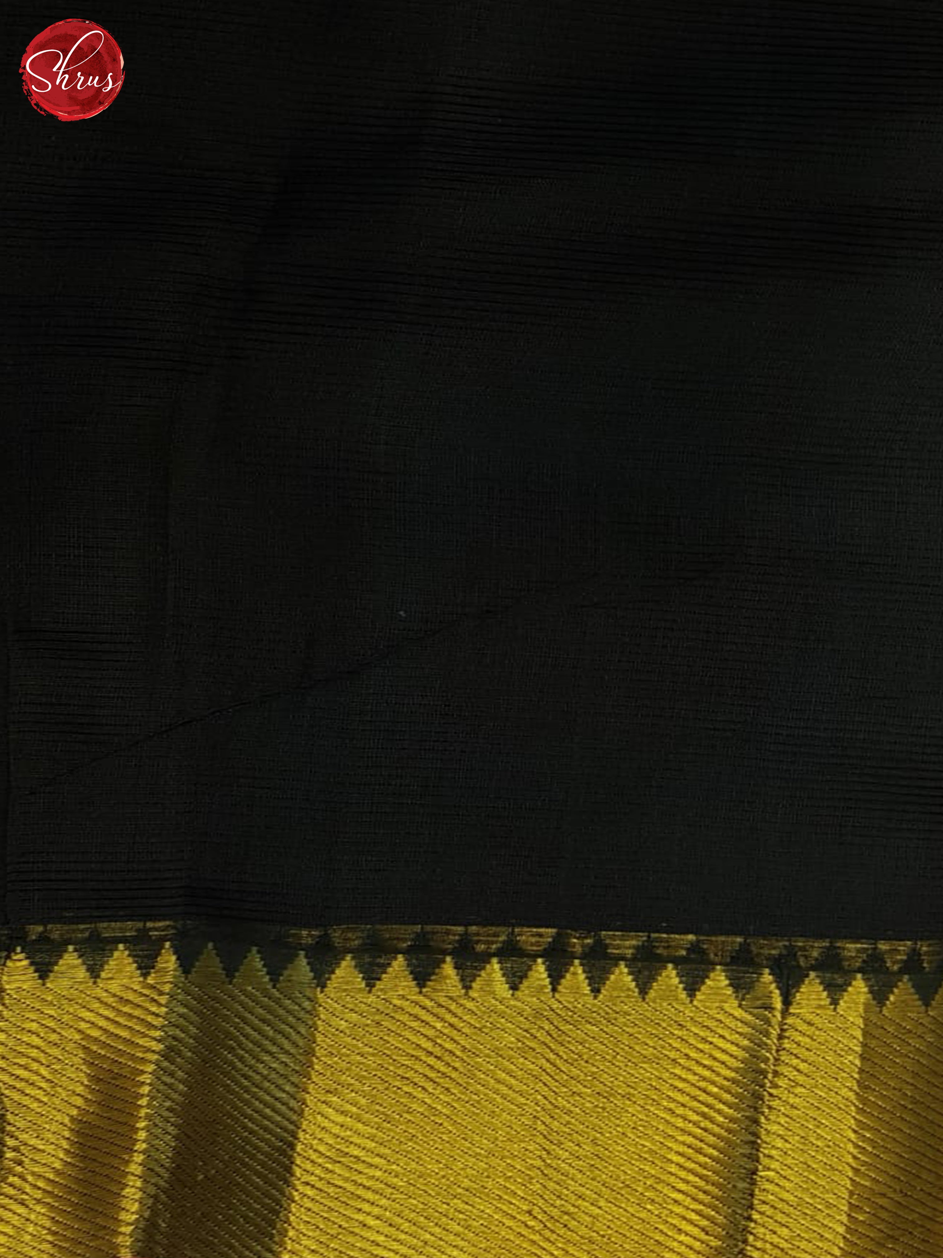 Black(Single Tone)- Mangalagiri silkcotton Saree - Shop on ShrusEternity.com