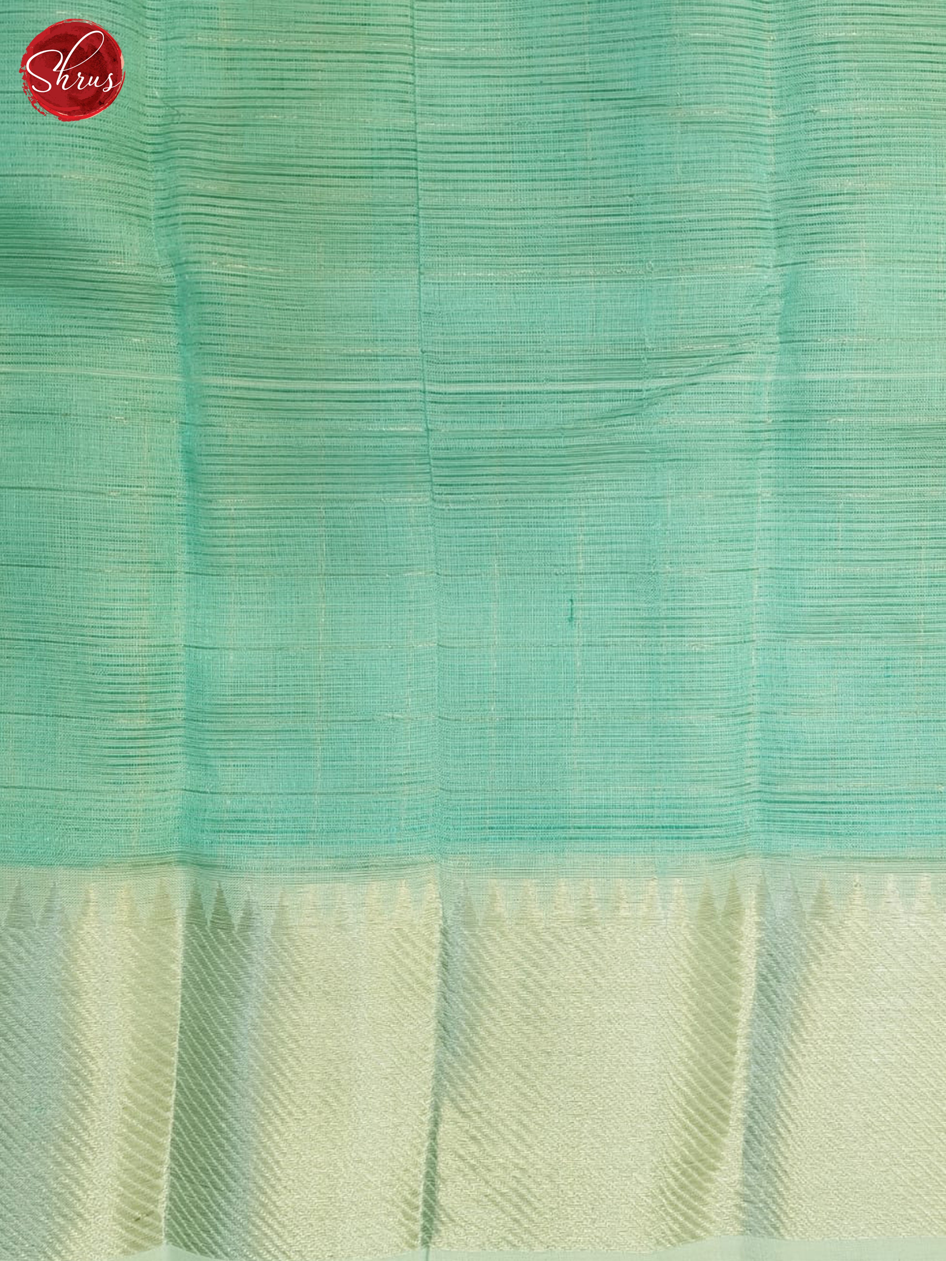 Teal Blue(Single Tone) - Mangalagiri silkcotton Saree - Shop on ShrusEternity.com