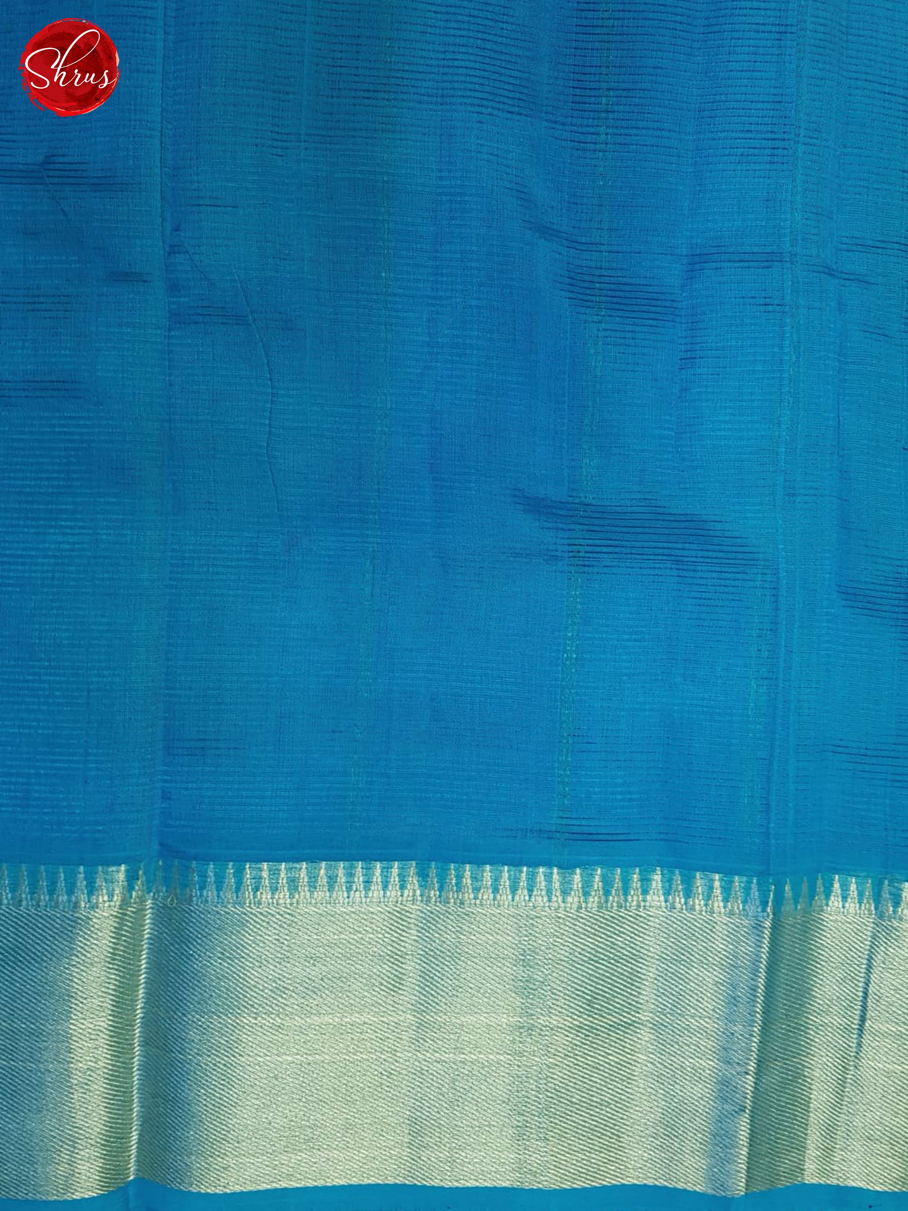 Blue(Single Tone)- Mangalagiri silkcotton Saree - Shop on ShrusEternity.com