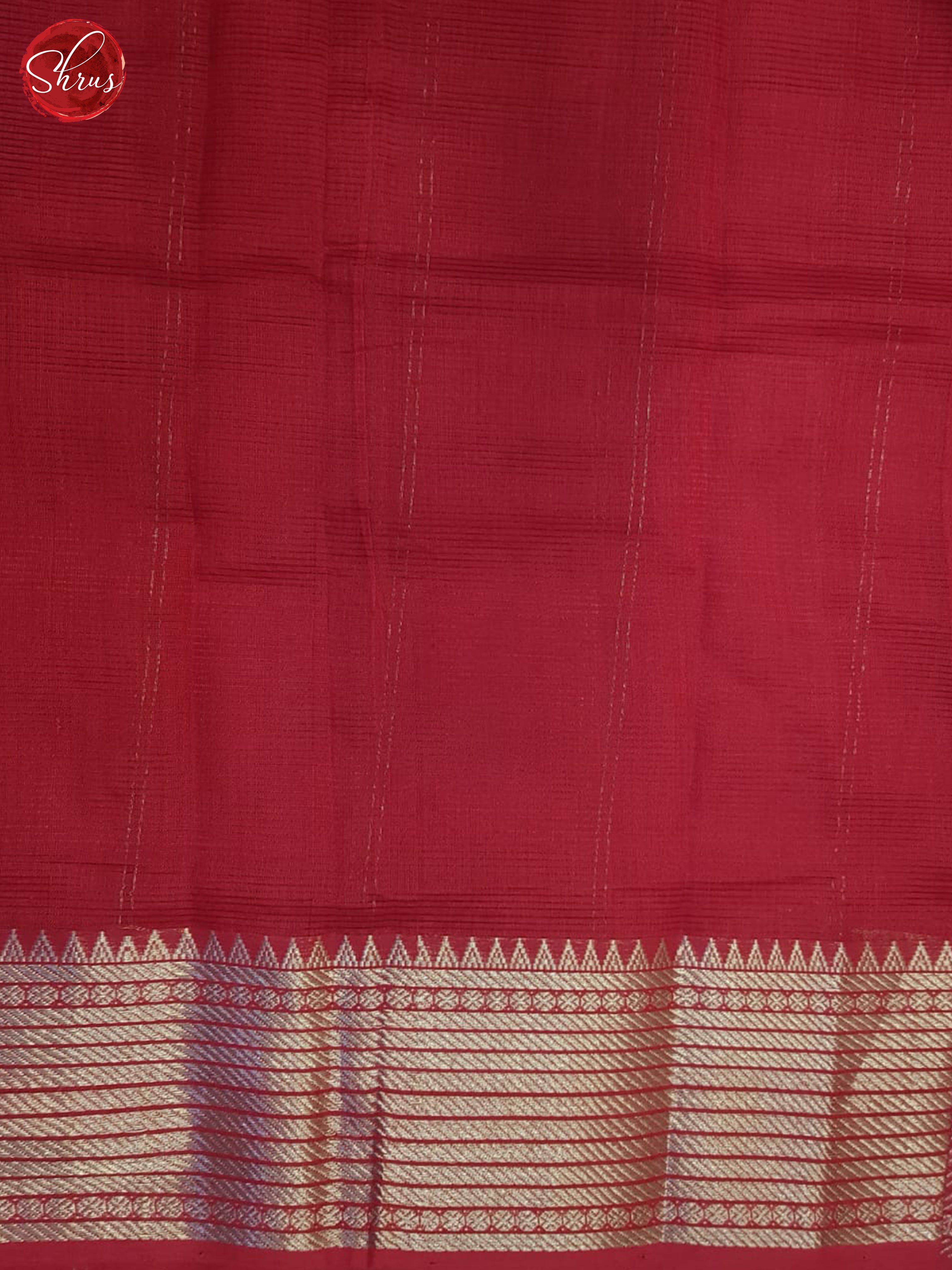 Red(Single Tone) - Mangalagiri silkcotton Saree - Shop on ShrusEternity.com