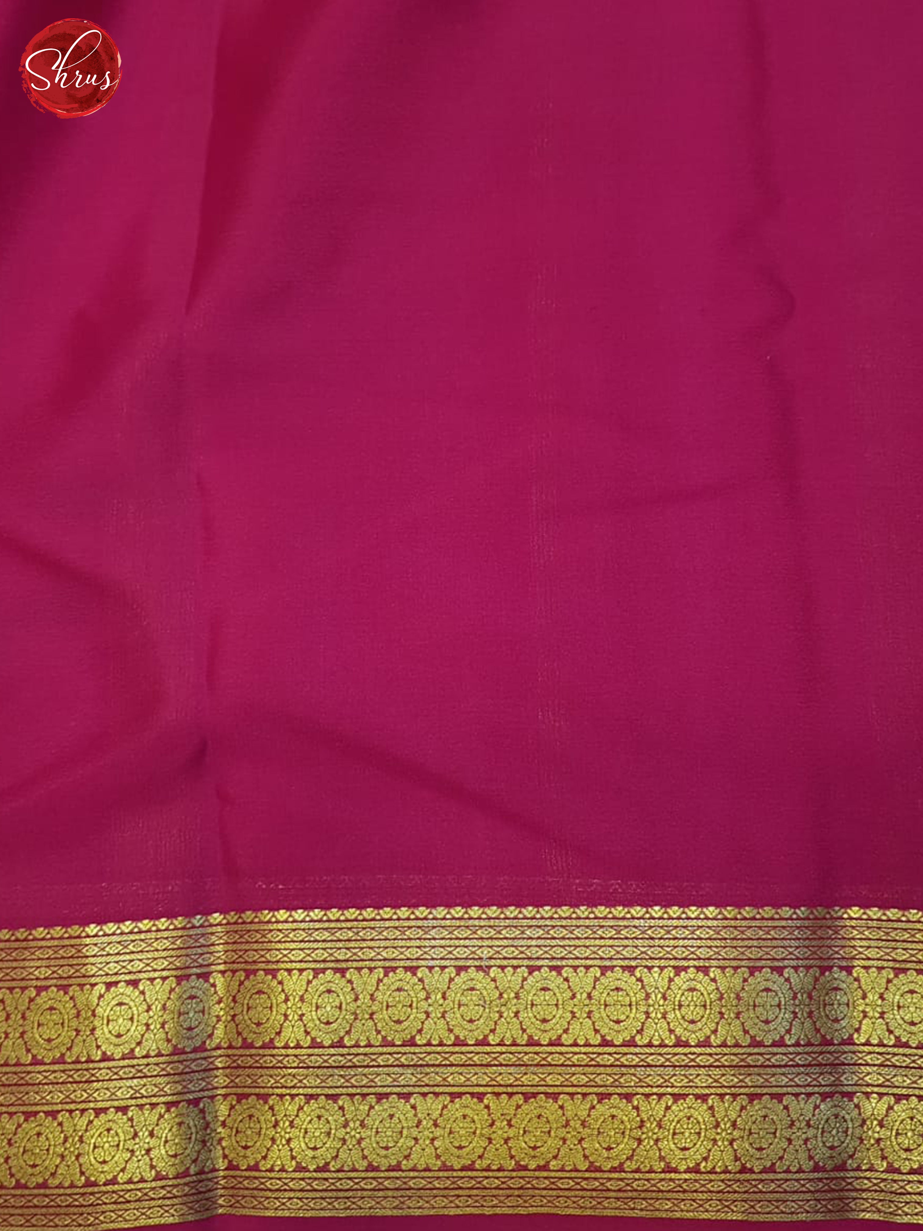 Cream & Pink- Mysore Silk Saree - Shop on ShrusEternity.com