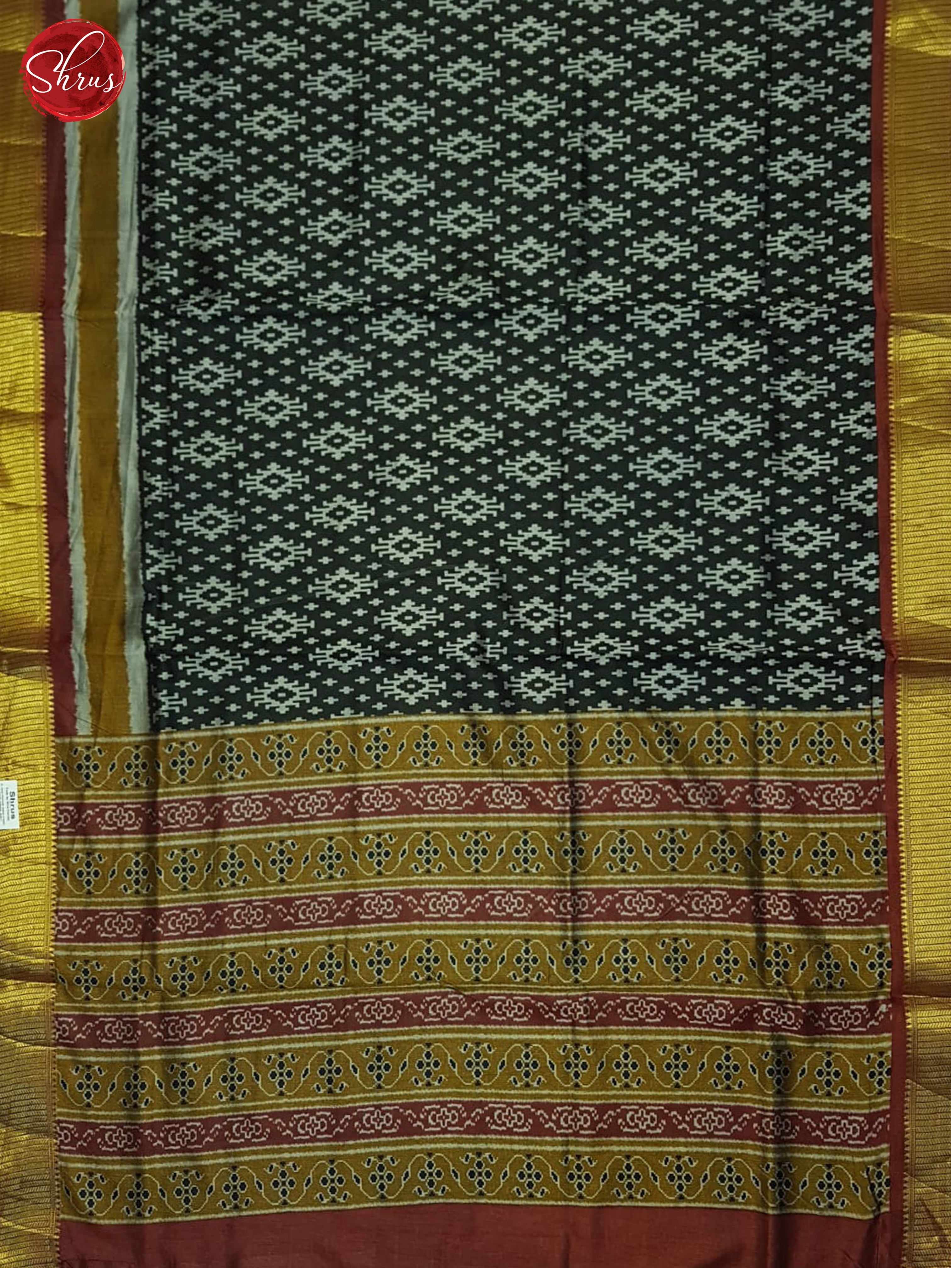 Black And Brown- Semi Patola Saree - Shop on ShrusEternity.com