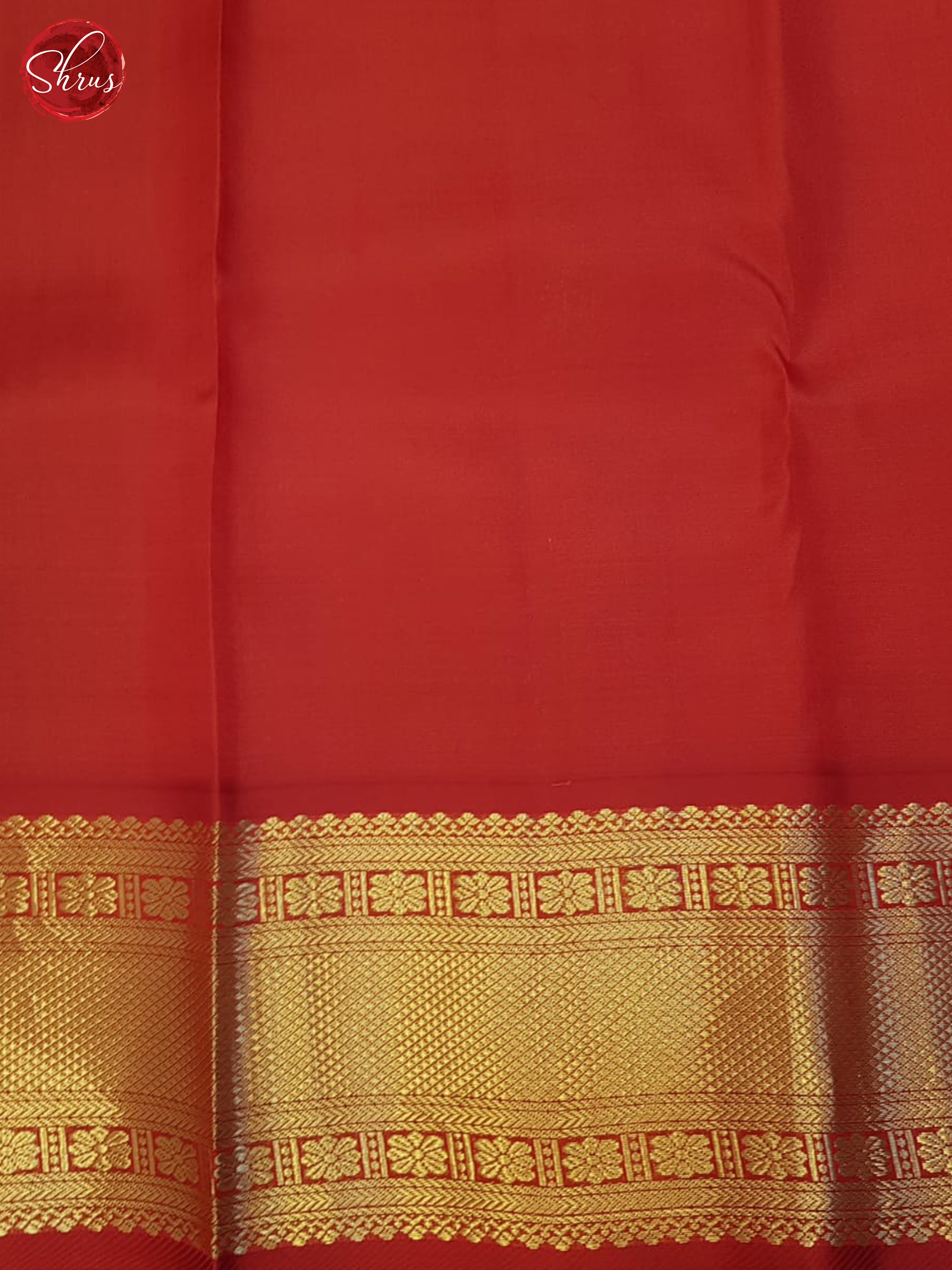 Peacock Blue & Red - Kanchipuram silk Saree - Shop on ShrusEternity.com