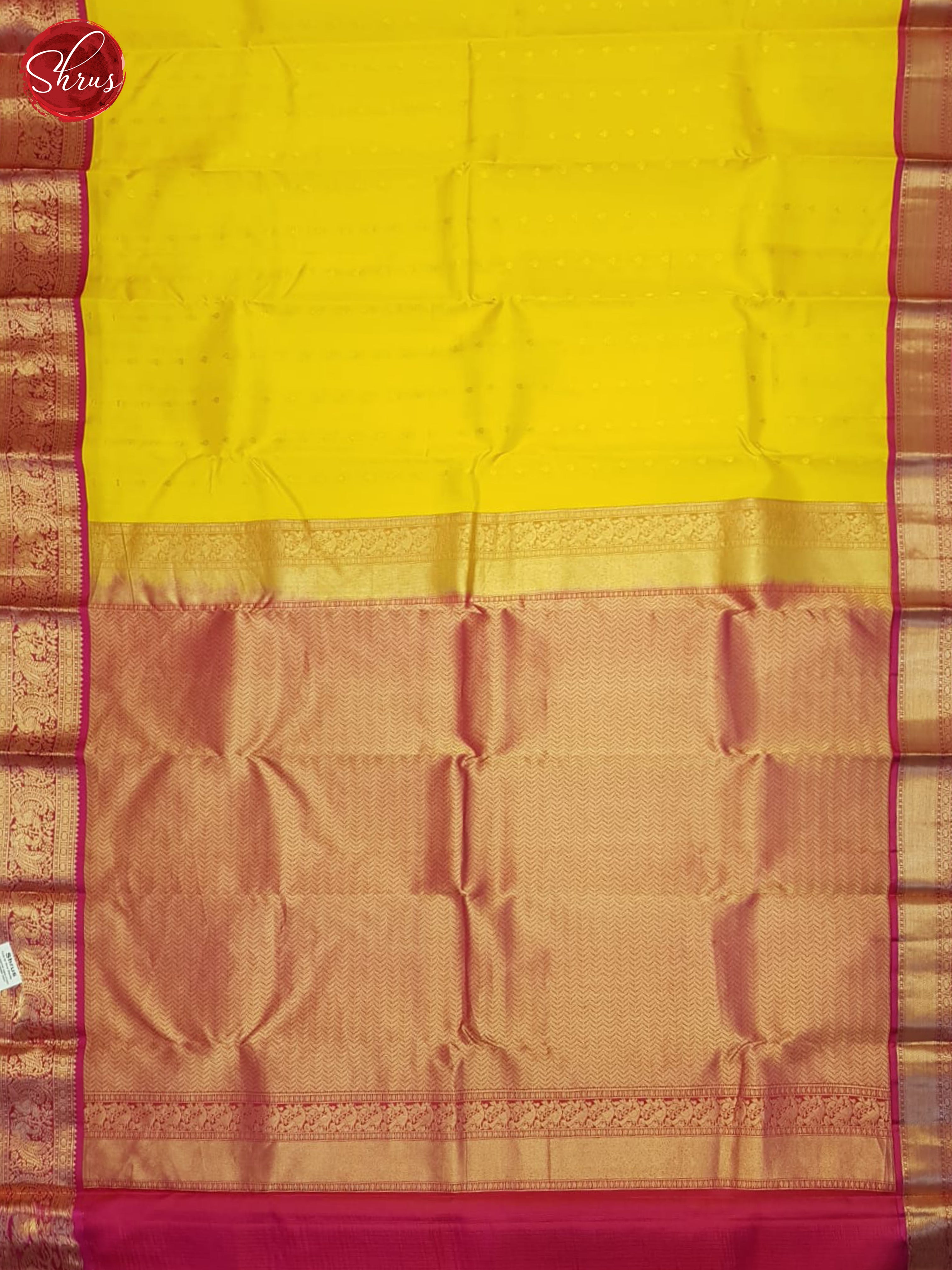 Yellow And Pink- Kanchipuram Silk Saree - Shop on ShrusEternity.com