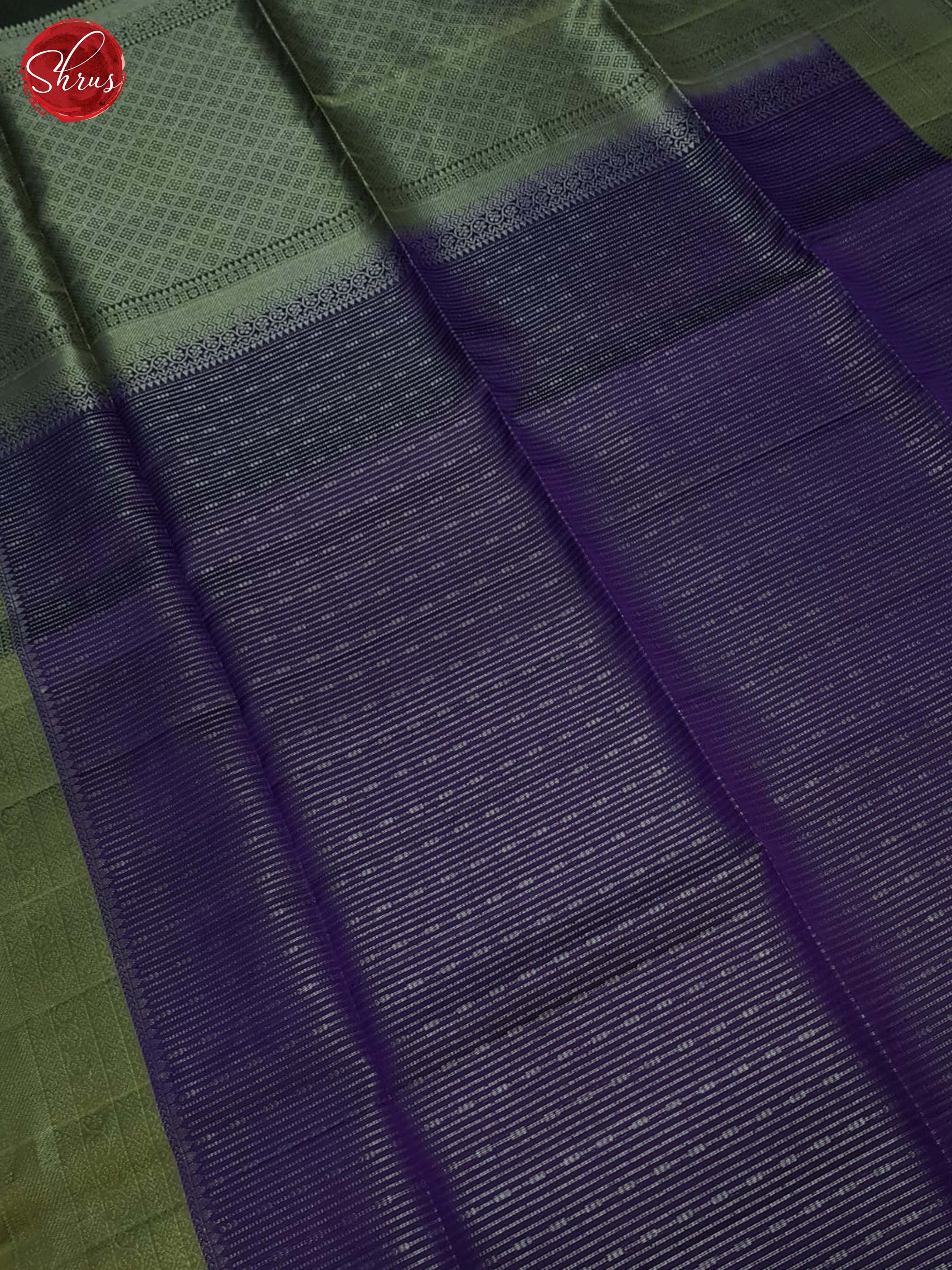 Purple & Green - Soft Silk Saree - Shop on ShrusEternity.com