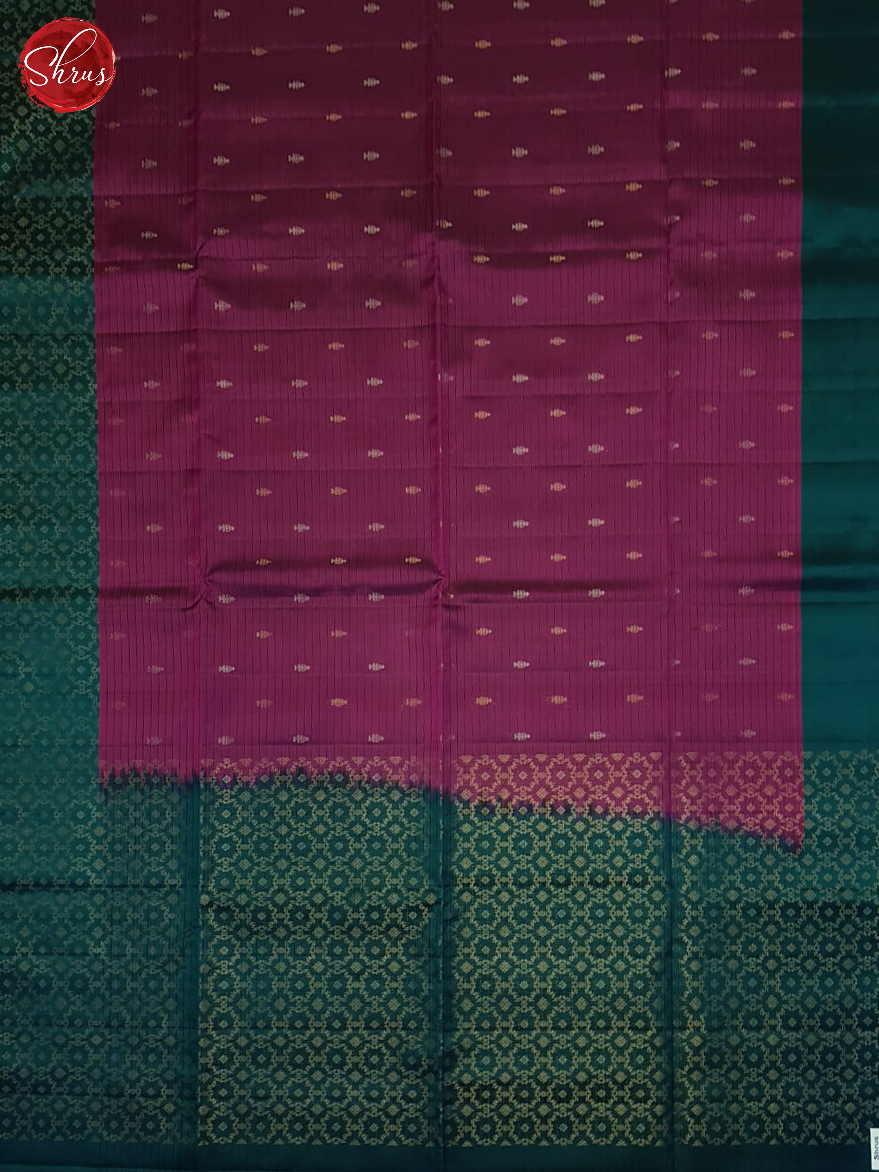 Majenta & Peacock Green - Soft Silk Saree - Shop on ShrusEternity.com