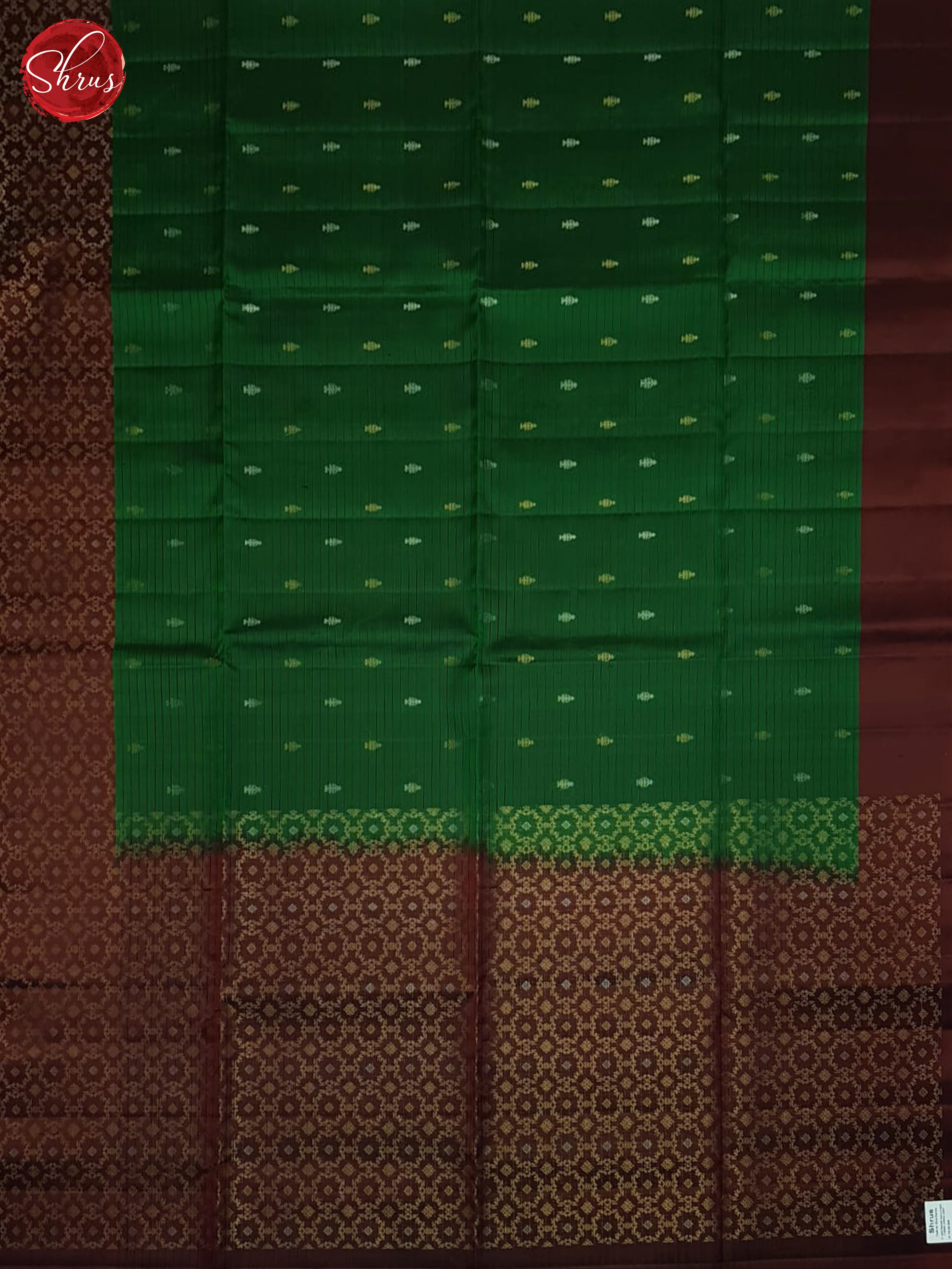 Green & Maroon - Soft Silk Saree - Shop on ShrusEternity.com