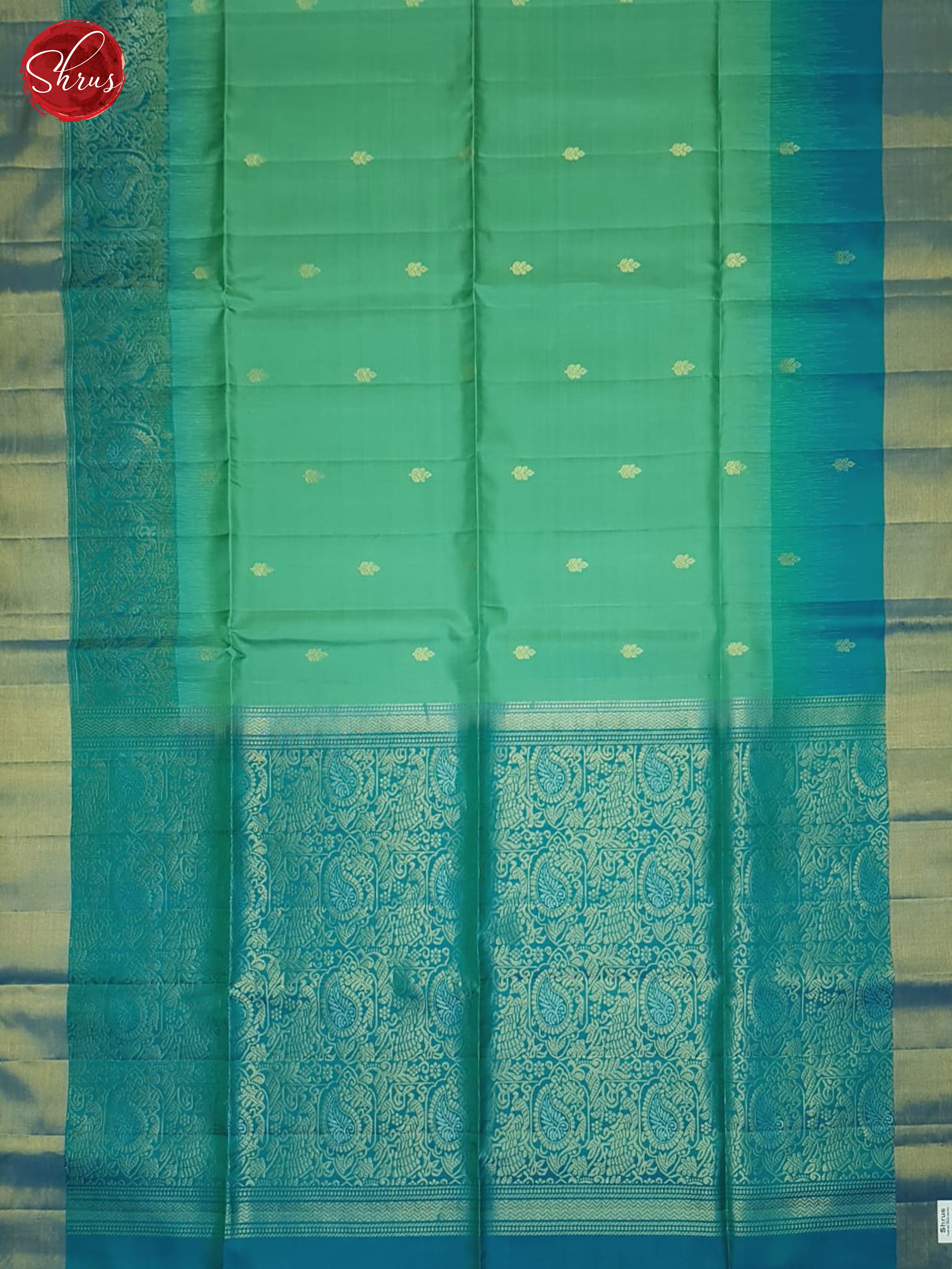 Green & Blue  - Soft Silk Saree