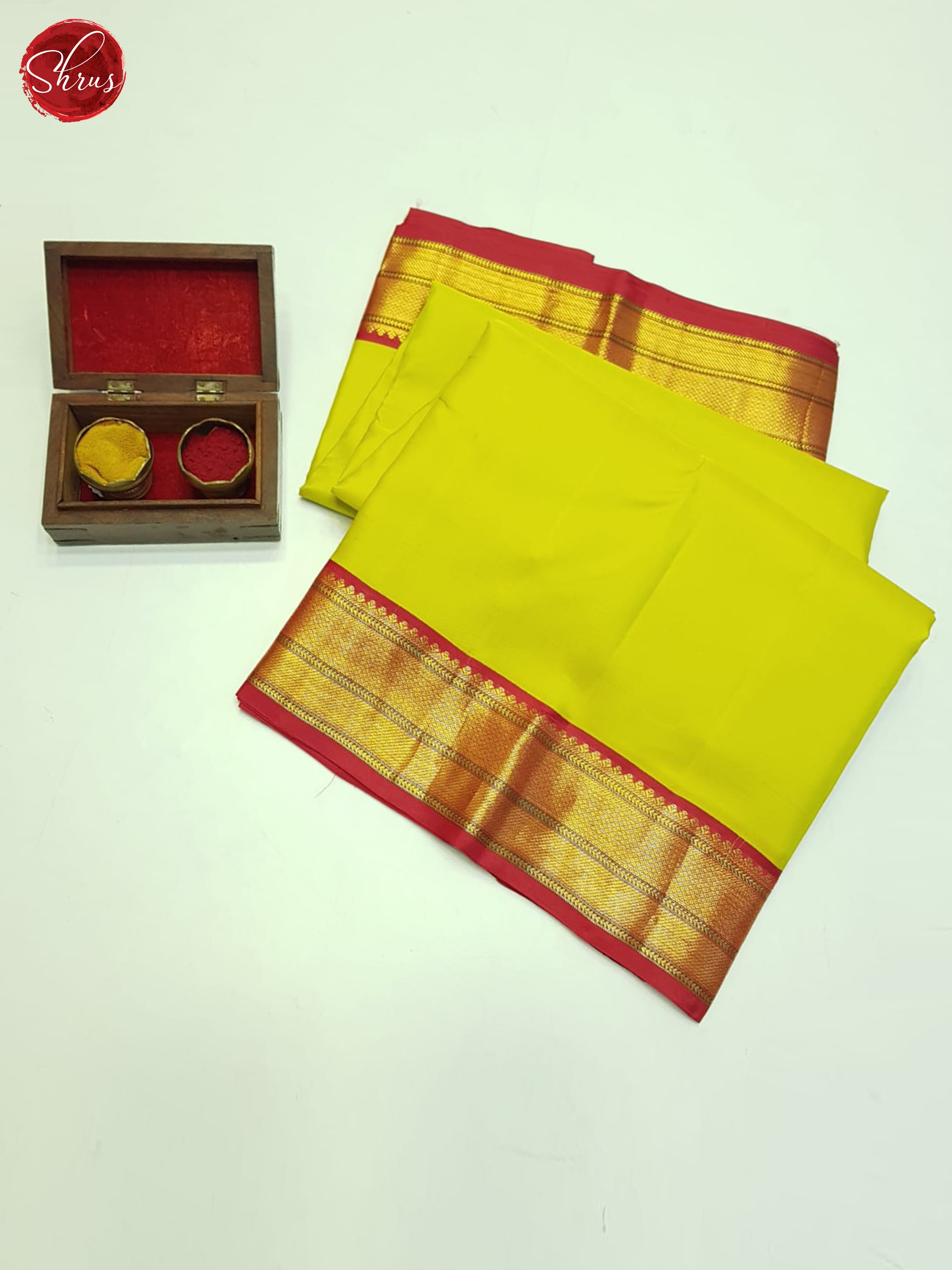 Green And Red-Kanchipuram Silk Saree - Shop on ShrusEternity.com