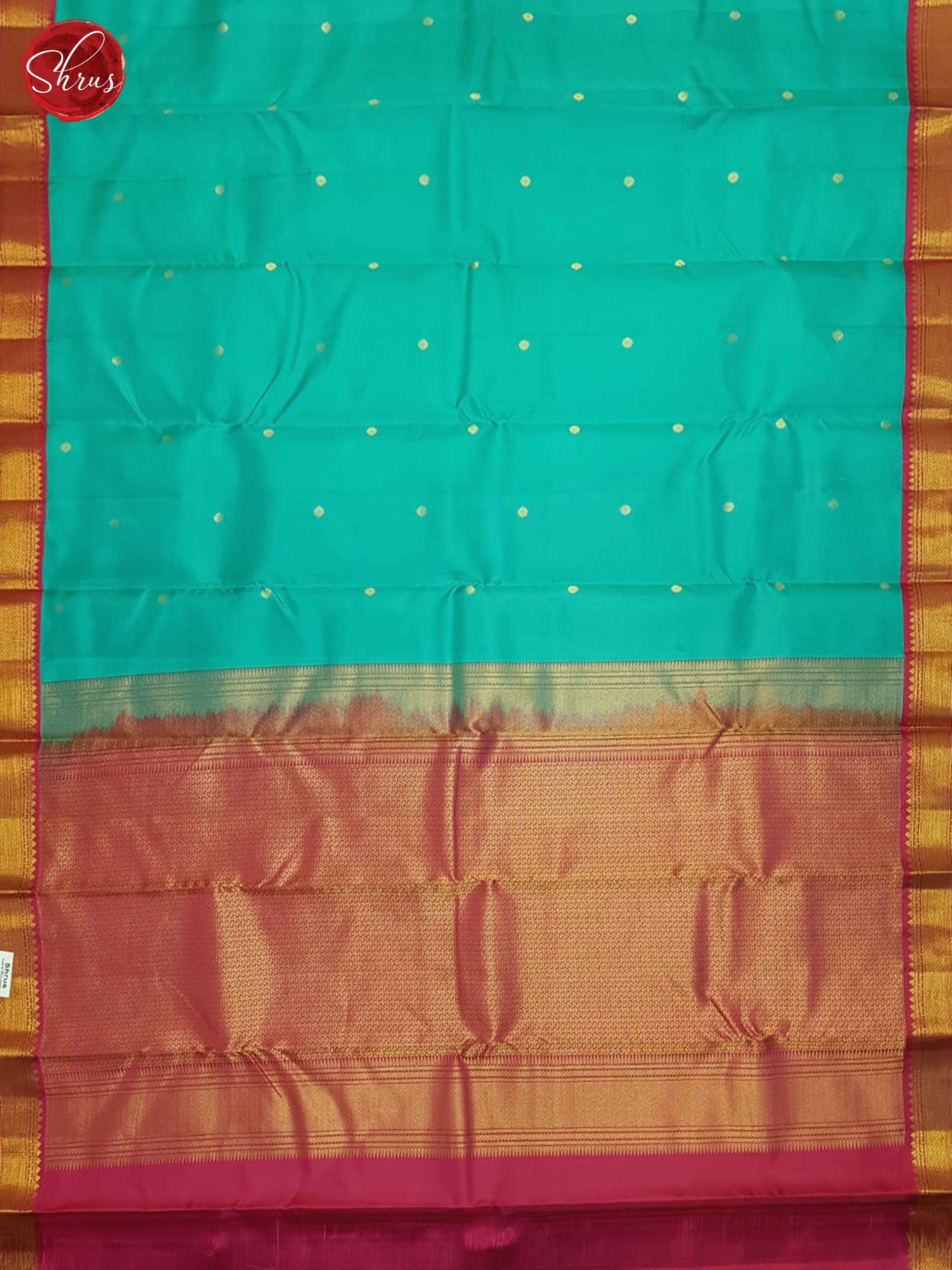 Blue And Pink- Kanchipuram Silk Saree - Shop on ShrusEternity.com